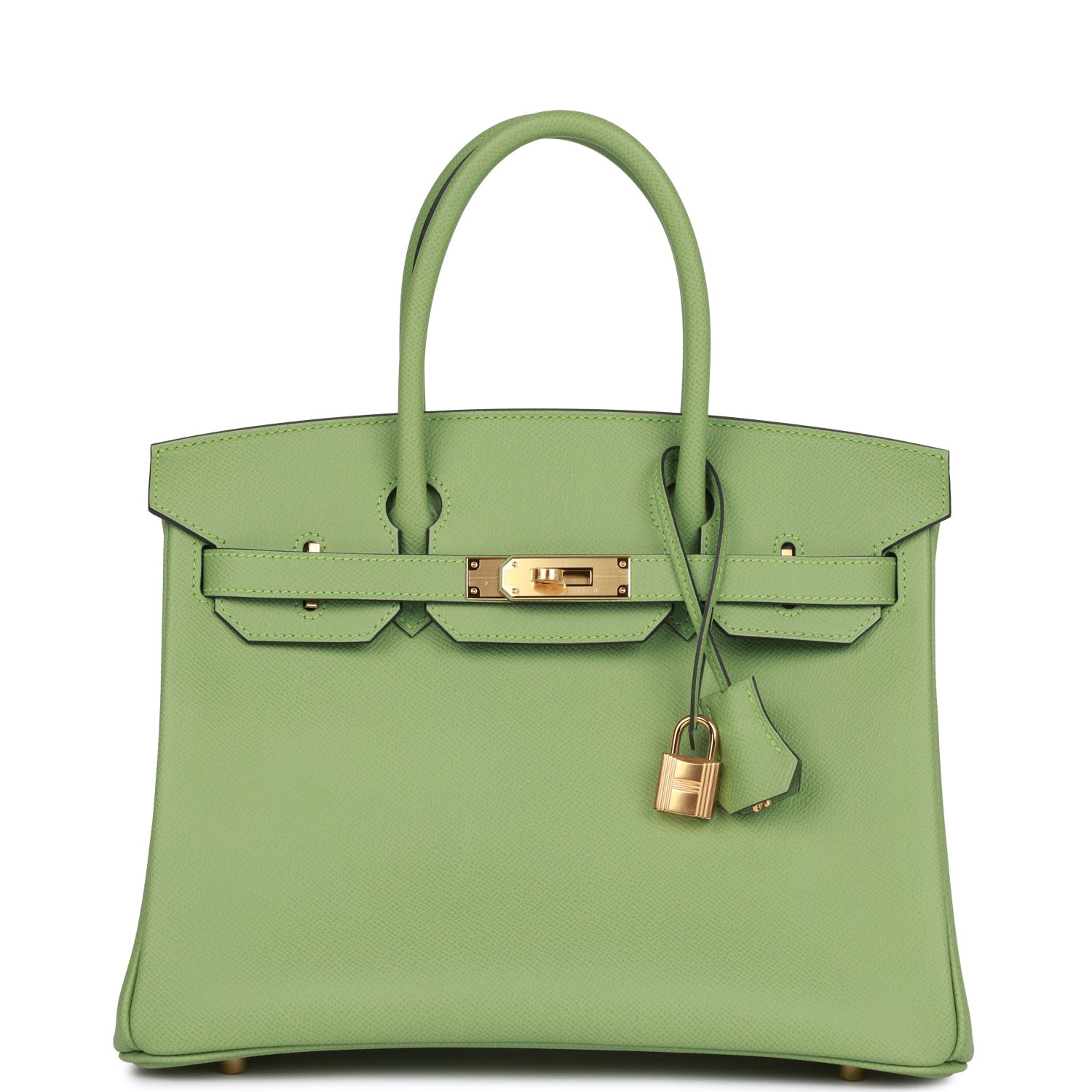 Hermes Birkin Vert Criquet Epsom Hardware Handbag Gold Travel Bag