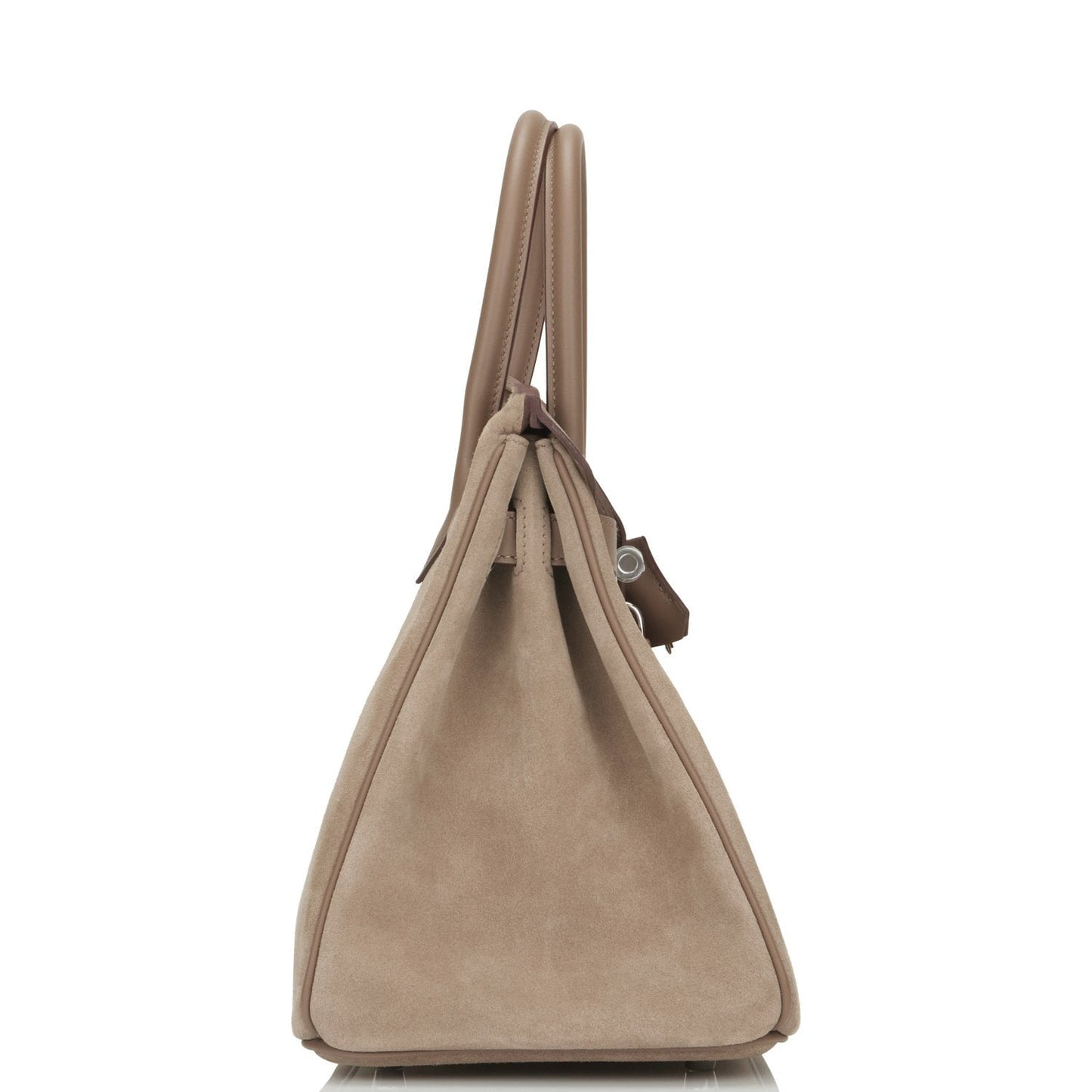 Hermes Birkin Gris Caillou Grizzly And Swift Palladium Travel Bag