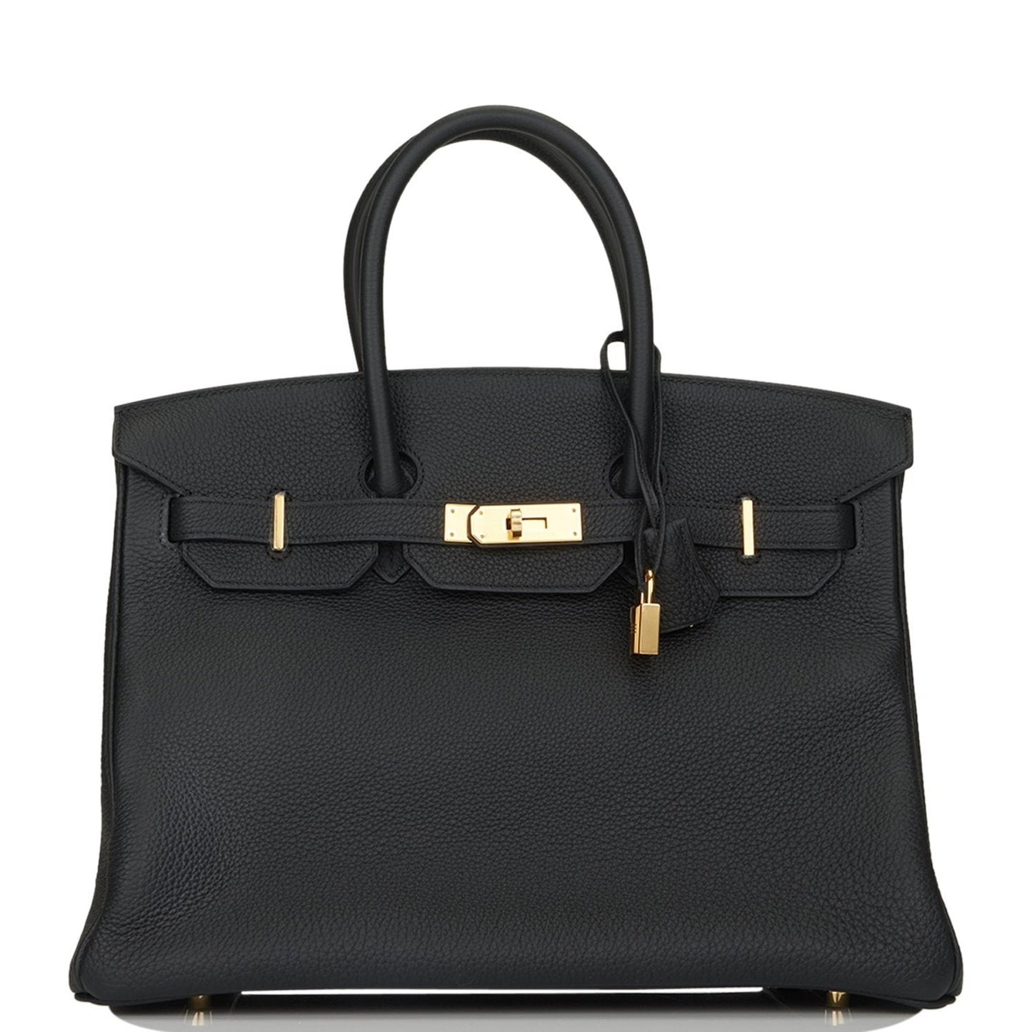 Hermes Birkin Togo Hardware Handbag Black Gold Travel Bag 20