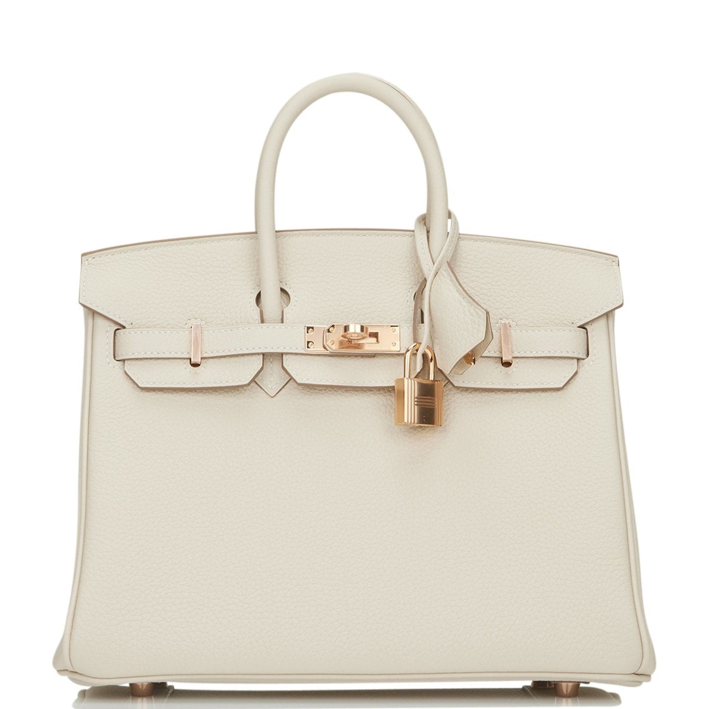 Hermes Birkin Craie Togo Rose Hardware Handbag Gold Travel Bag 11