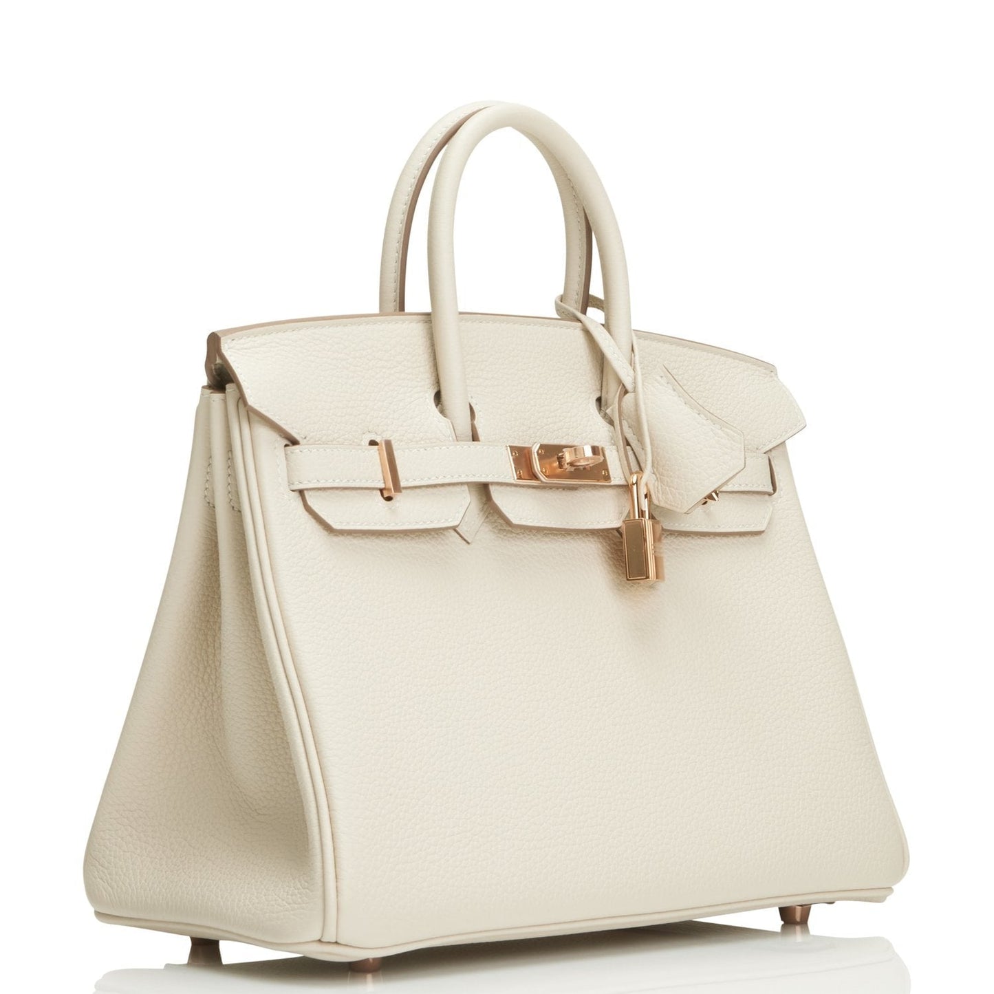 Hermes Birkin Craie Togo Rose Hardware Handbag Gold Travel Bag 11