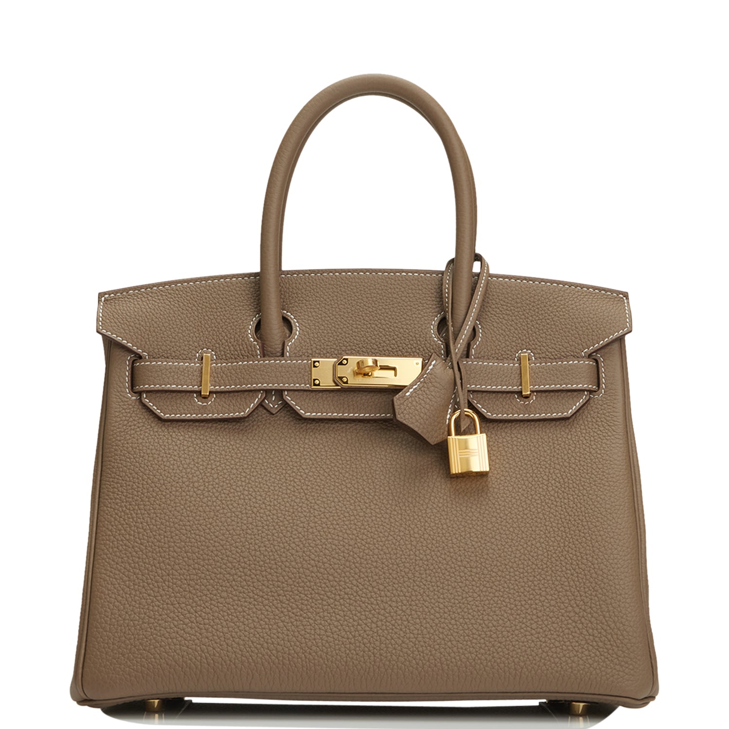Hermes Birkin Etoupe Togo Hardware Handbag Gold Travel Bag 10