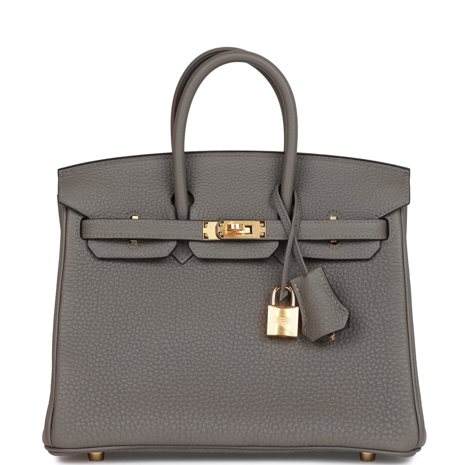 Hermes Birkin Gris Meyer Togo Hardware Handbag Gold Travel Bag Togo Gold Hardware