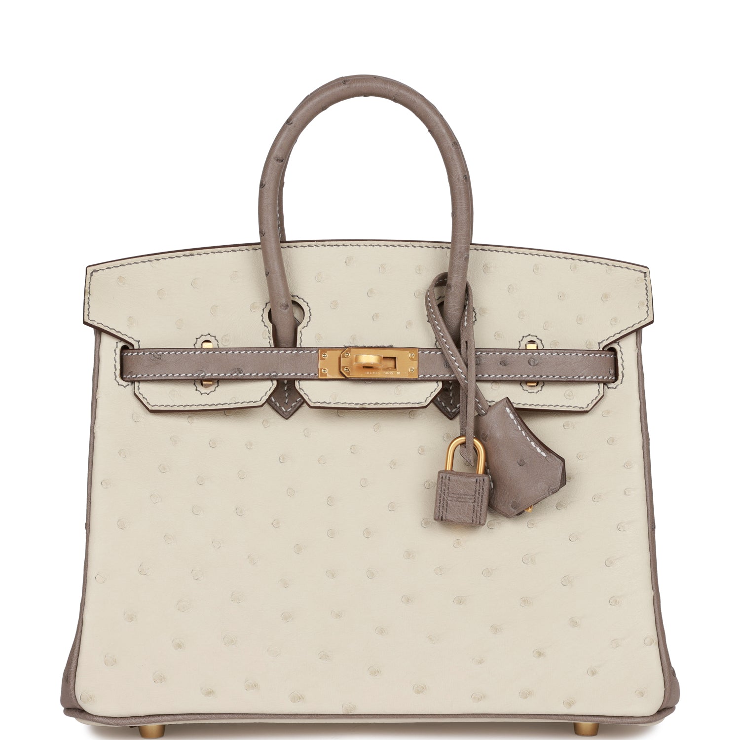 Hermes Special Order Hss Birkin Beton And Gris Gold Travel Bag