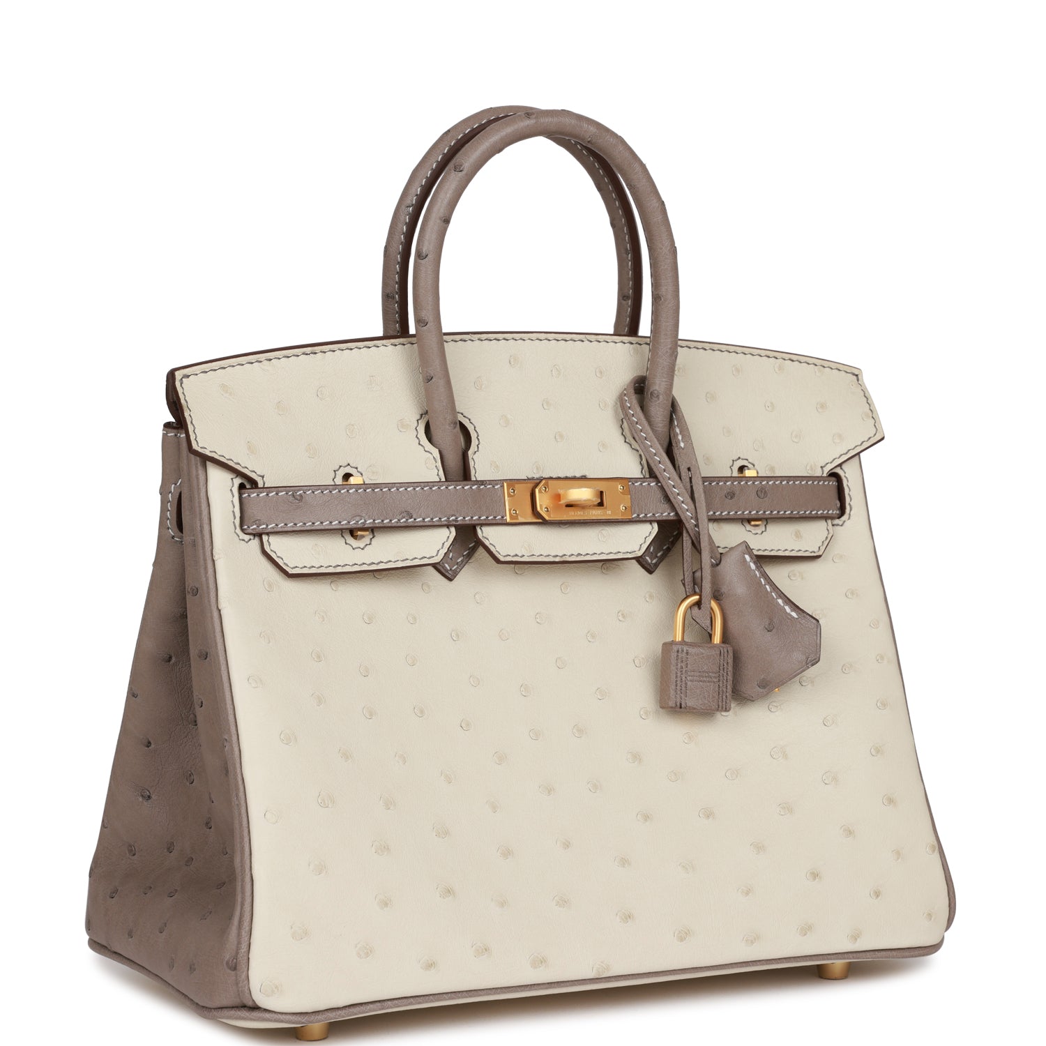 Hermes Special Order Hss Birkin Beton And Gris Gold Travel Bag