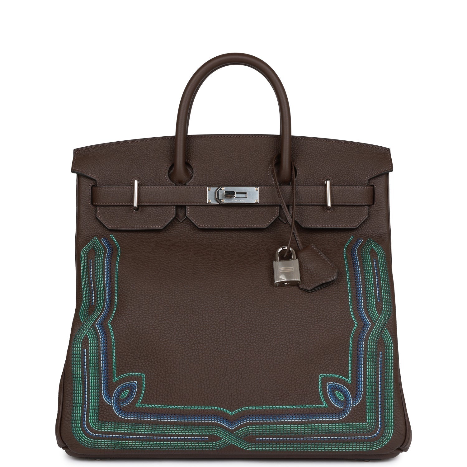 Hermes Western Hac Birkin Ebene Togo Palladium Hardware Travel Travel Bag