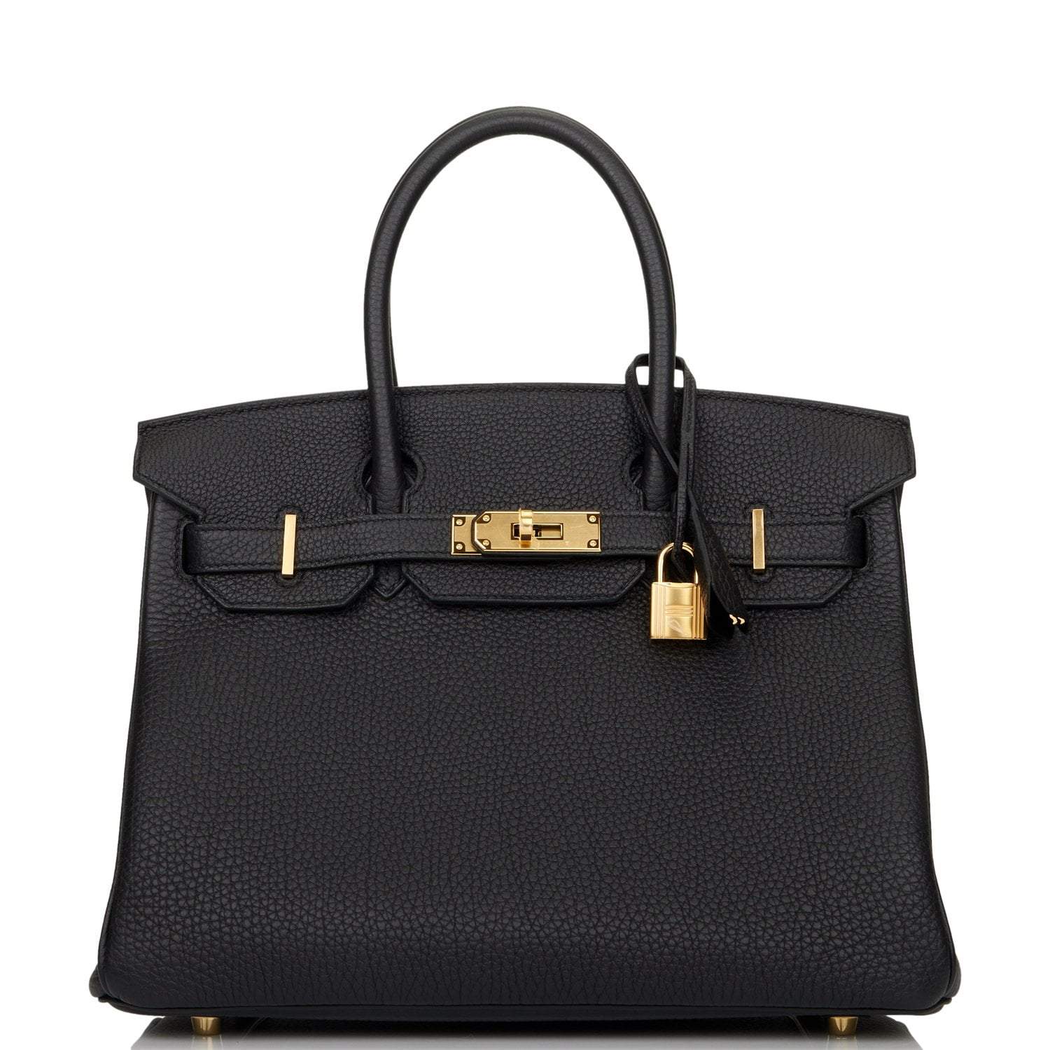 Hermes Birkin Togo Hardware Handbag Black Gold Travel Bag 40