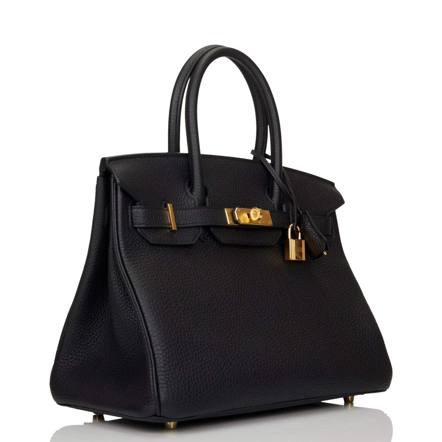 Hermes Birkin Togo Hardware Handbag Black Gold Travel Bag 40