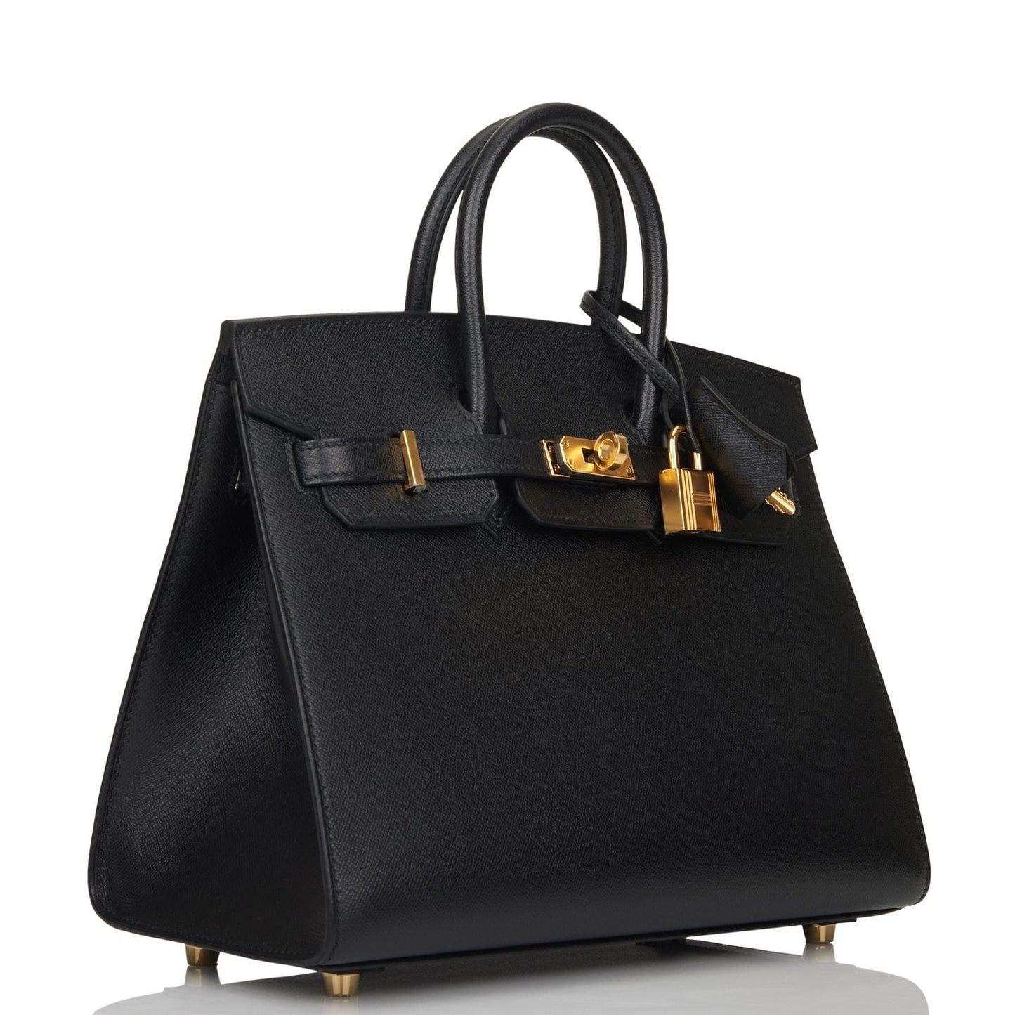 Hermes Birkin Sellier Madame Hardware Handbag Black Gold Travel Bag