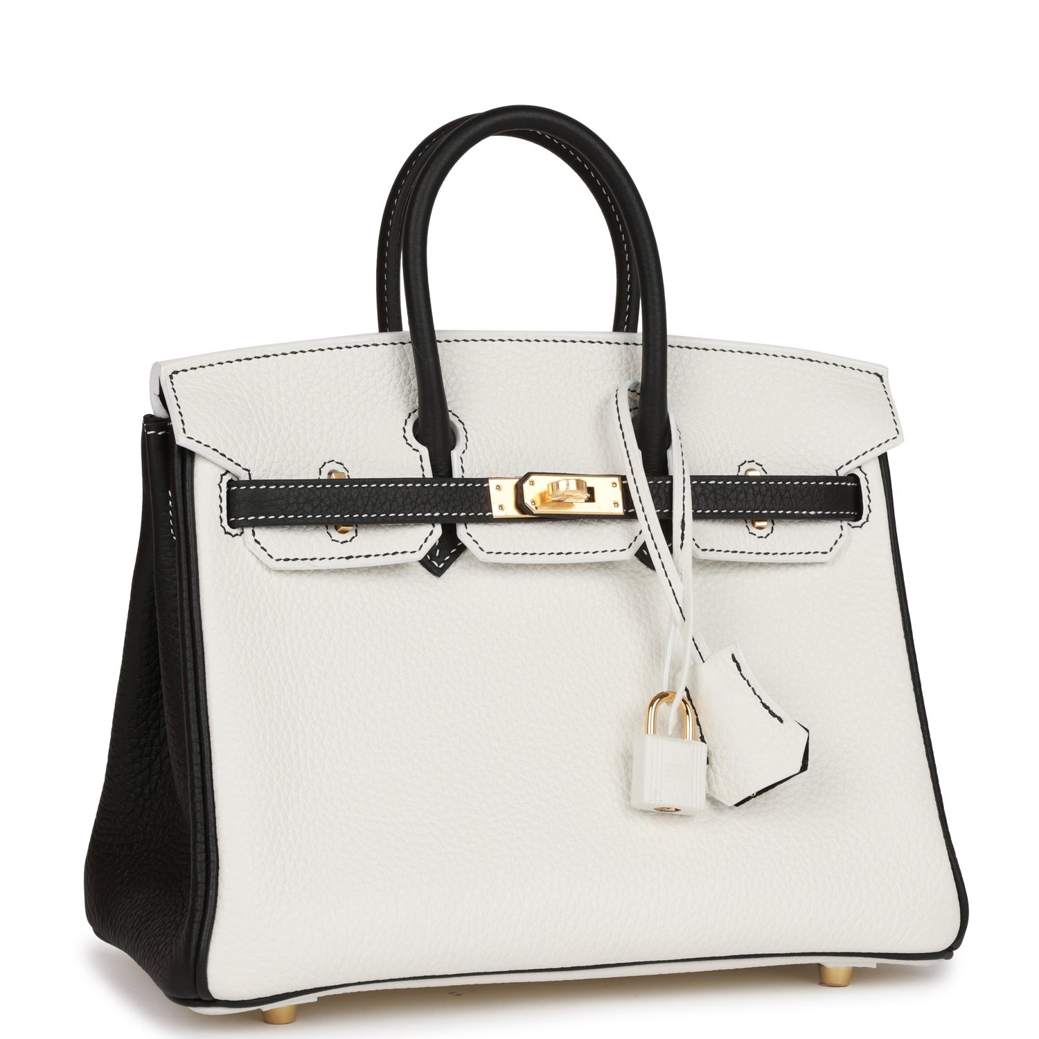 Hermes Special Order Hss Birkin And Clemence Hardware Black White Travel Bag