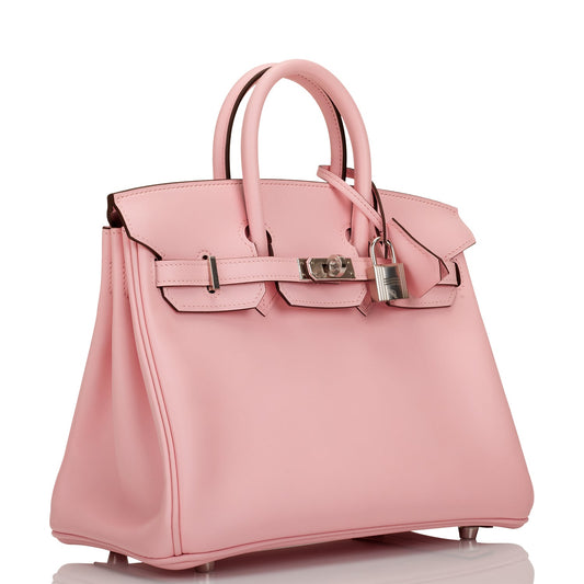 Hermes Birkin Rose Sakura Jonathan Palladium Hardware Handbag Travel Bag