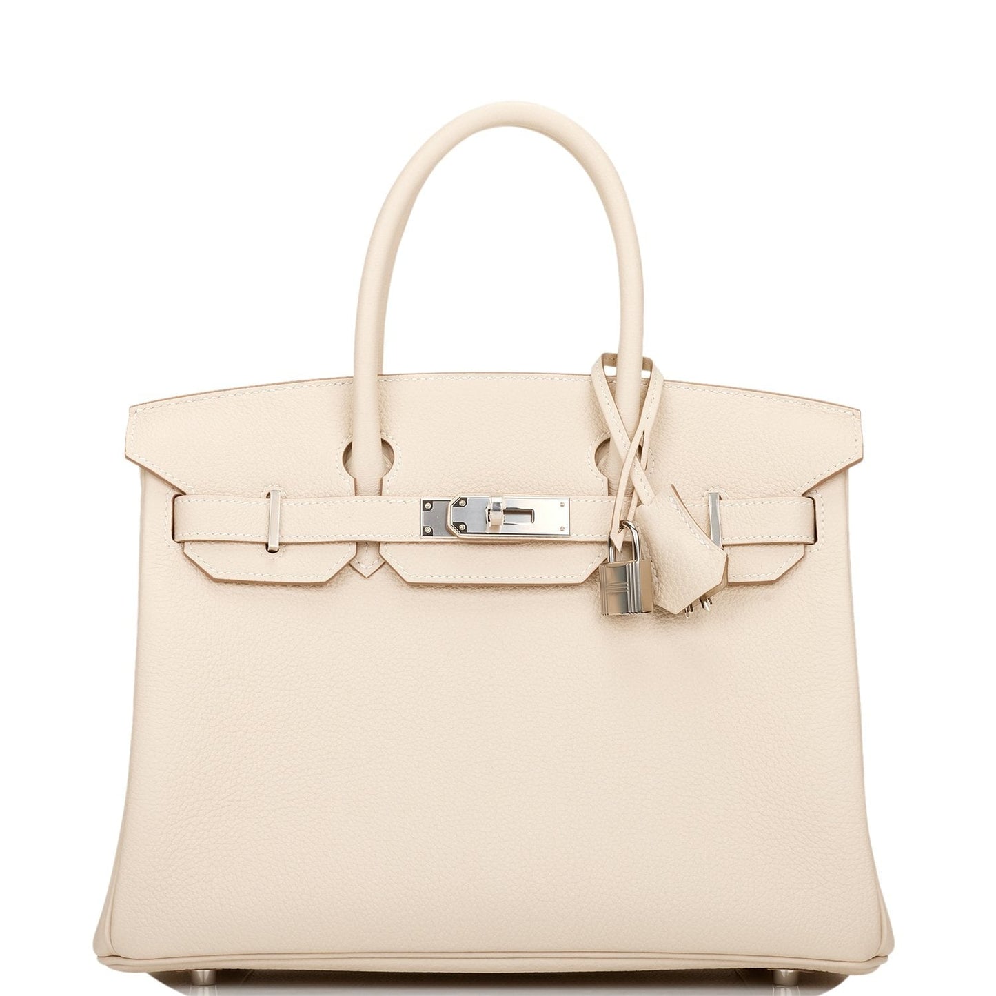 Hermes Birkin Craie Togo Palladium Hardware Handbag Travel Bag Palladium Hardware