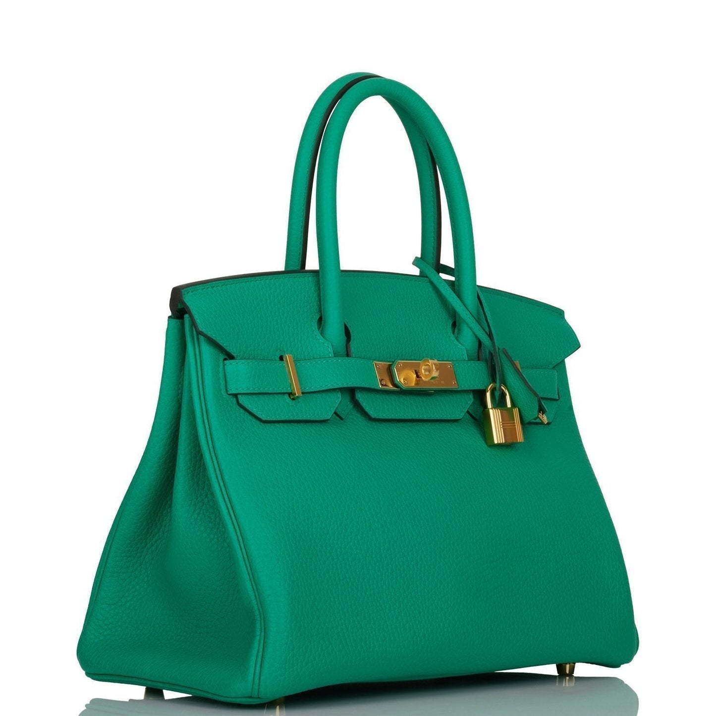 Hermes Birkin Menthe Clemence Hardware Handbag Gold Travel Bag Gold Hardware
