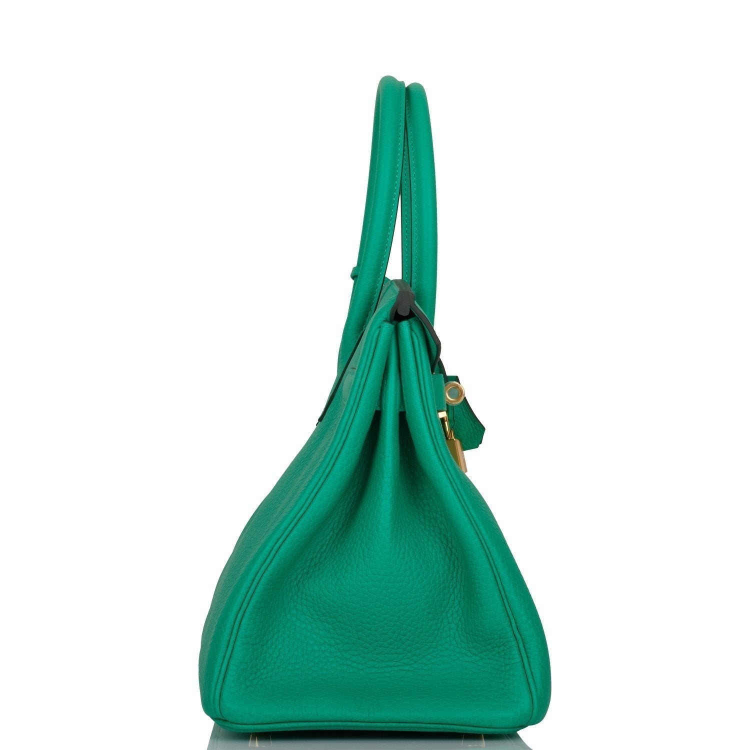 Hermes Birkin Menthe Clemence Hardware Handbag Gold Travel Bag Gold Hardware