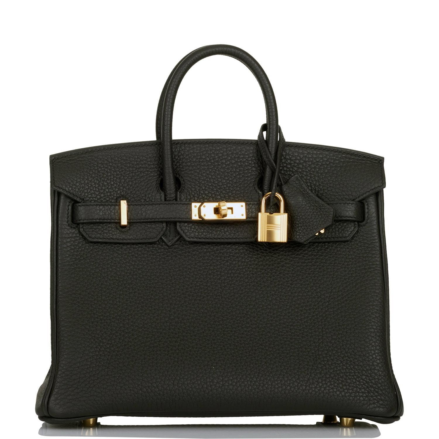 Hermes Birkin Togo Hardware Handbag Black Gold Travel Bag