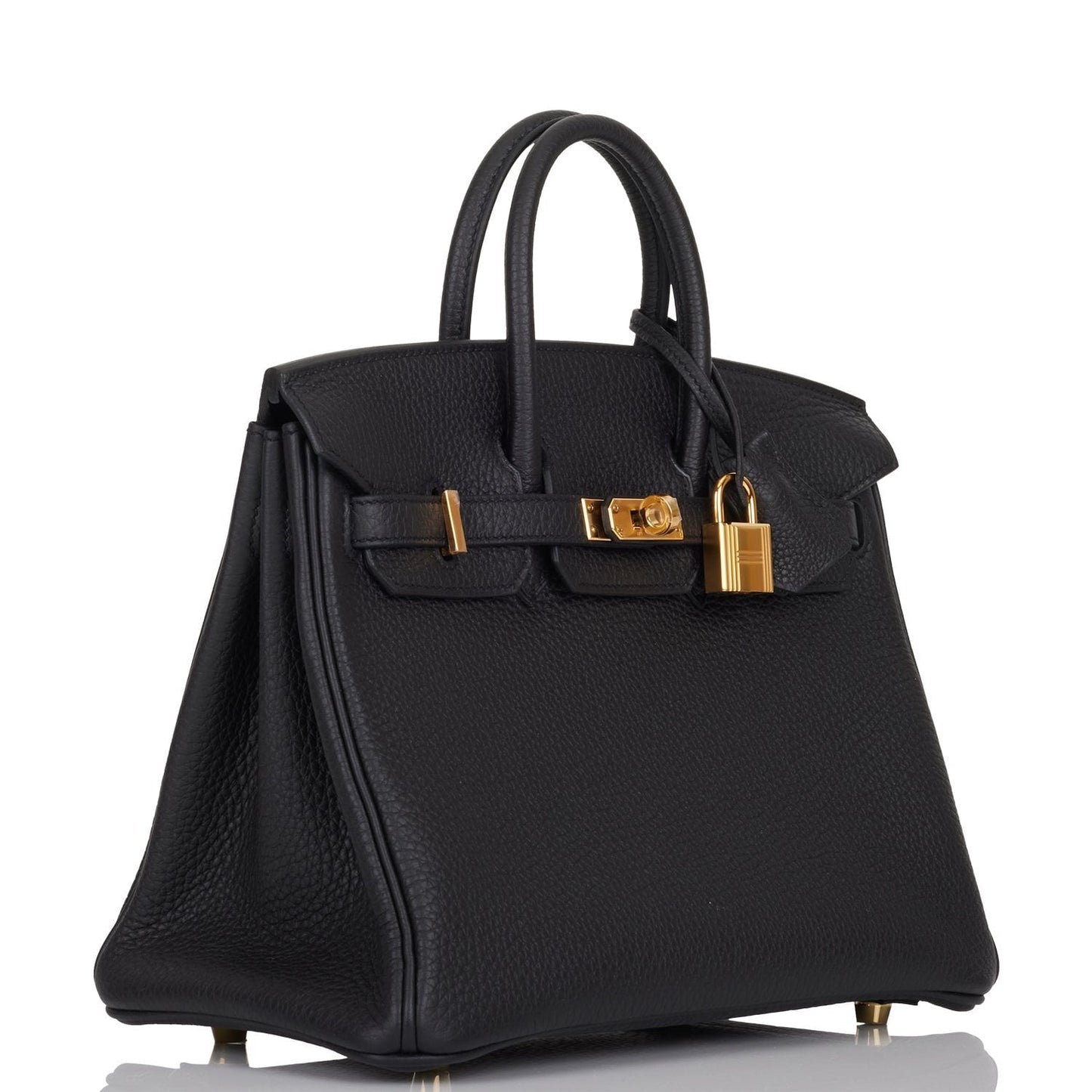 Hermes Birkin Togo Hardware Handbag Black Gold Travel Bag
