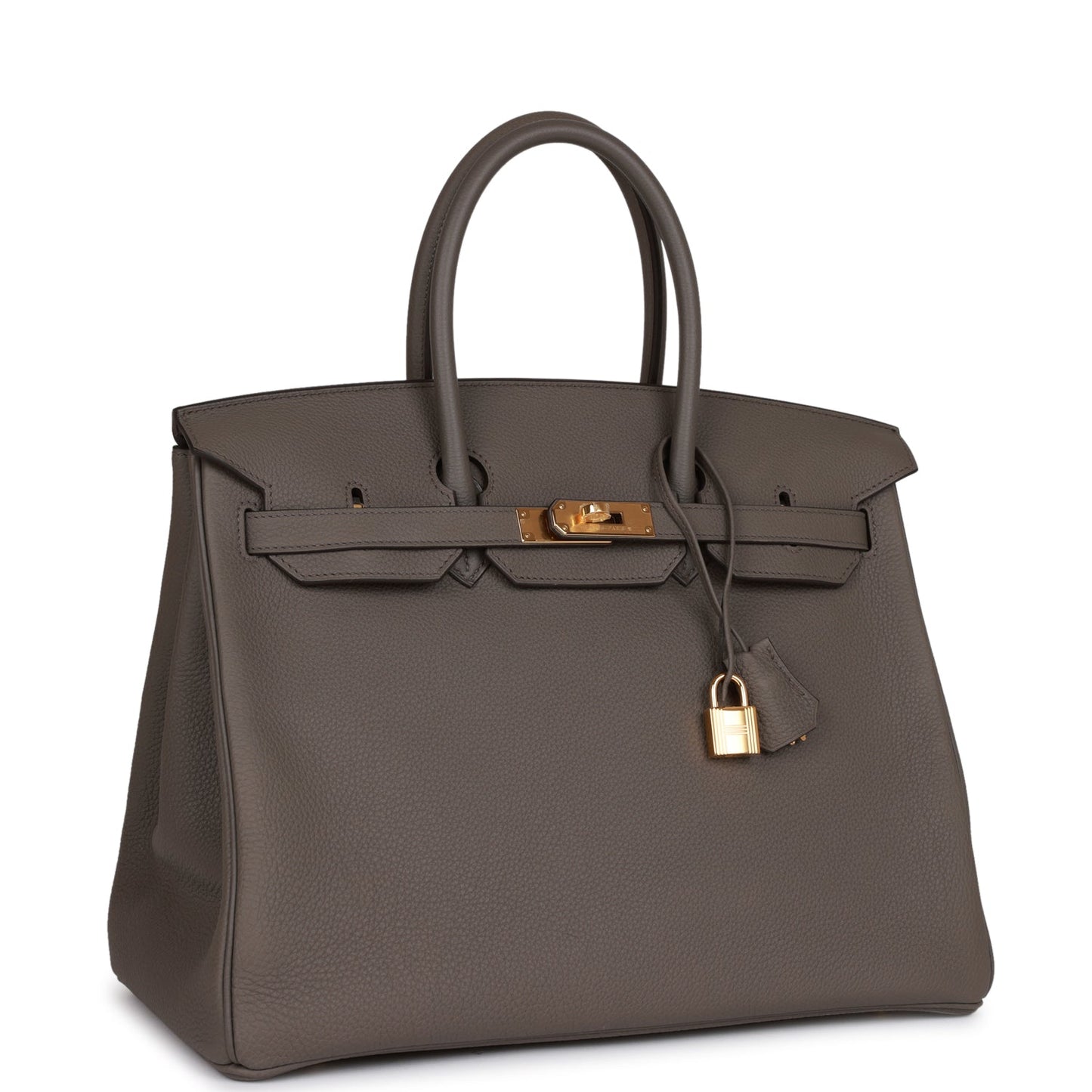 Hermes Birkin Gris Etain Togo Hardware Handbag Gold Travel Bag