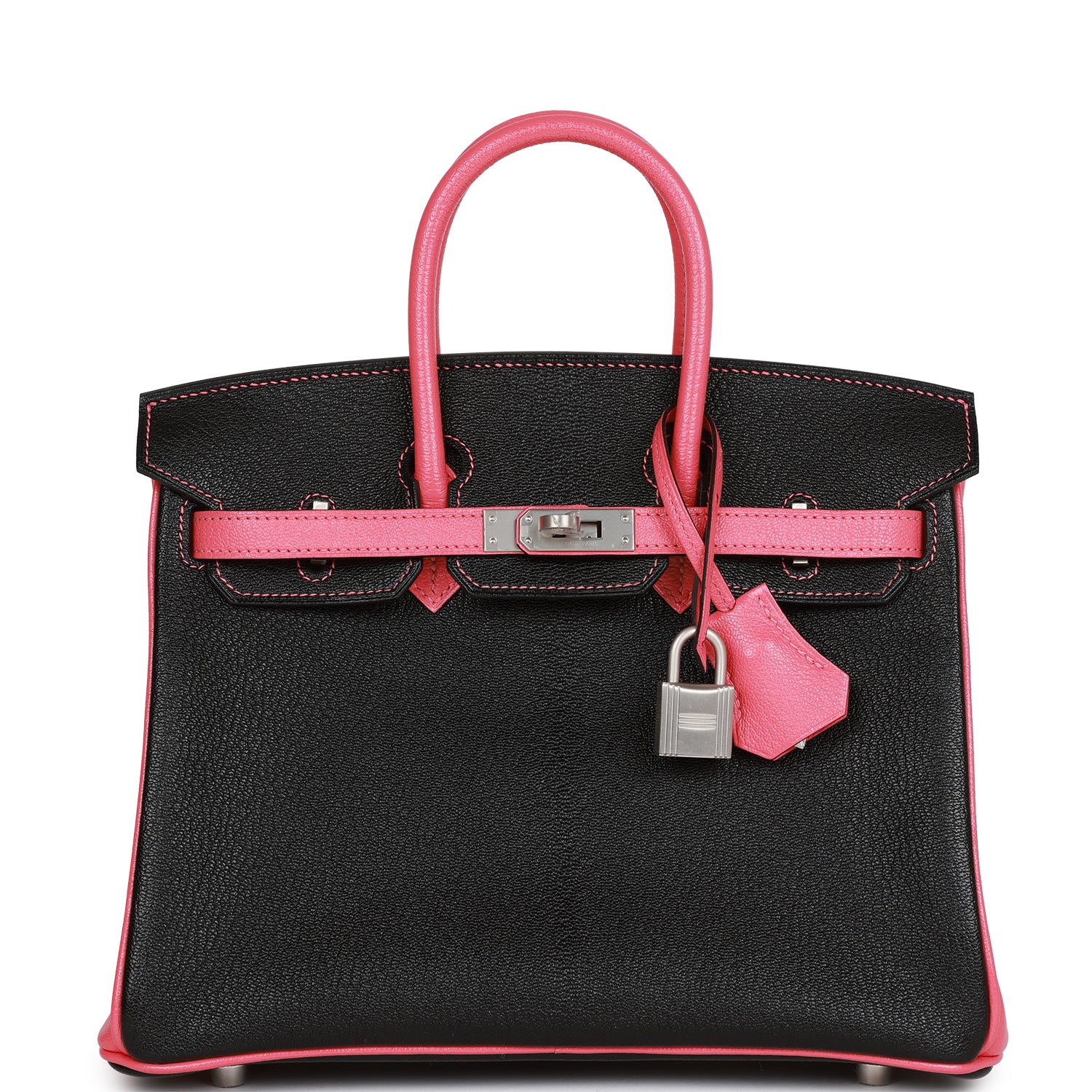 Hermes Special Order Hss Birkin And Rose Azalee Black Travel Bag