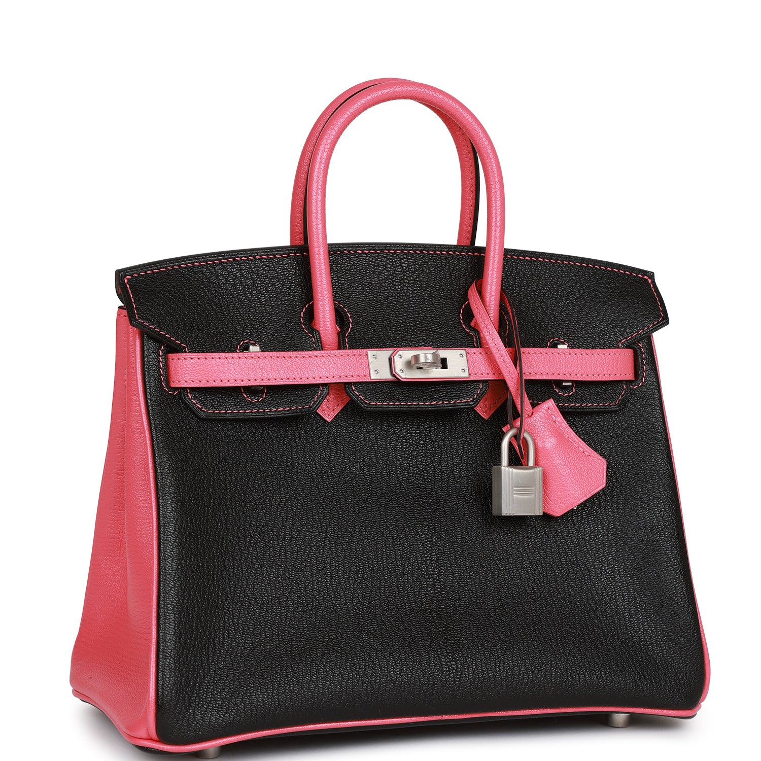 Hermes Special Order Hss Birkin And Rose Azalee Black Travel Bag