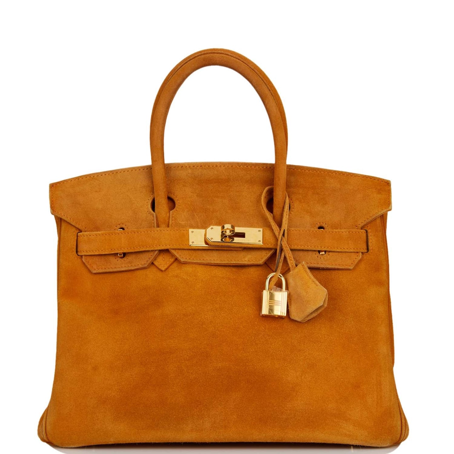 Hermes Birkin Potiron Doblis Hardware Handbag Gold Travel Bag