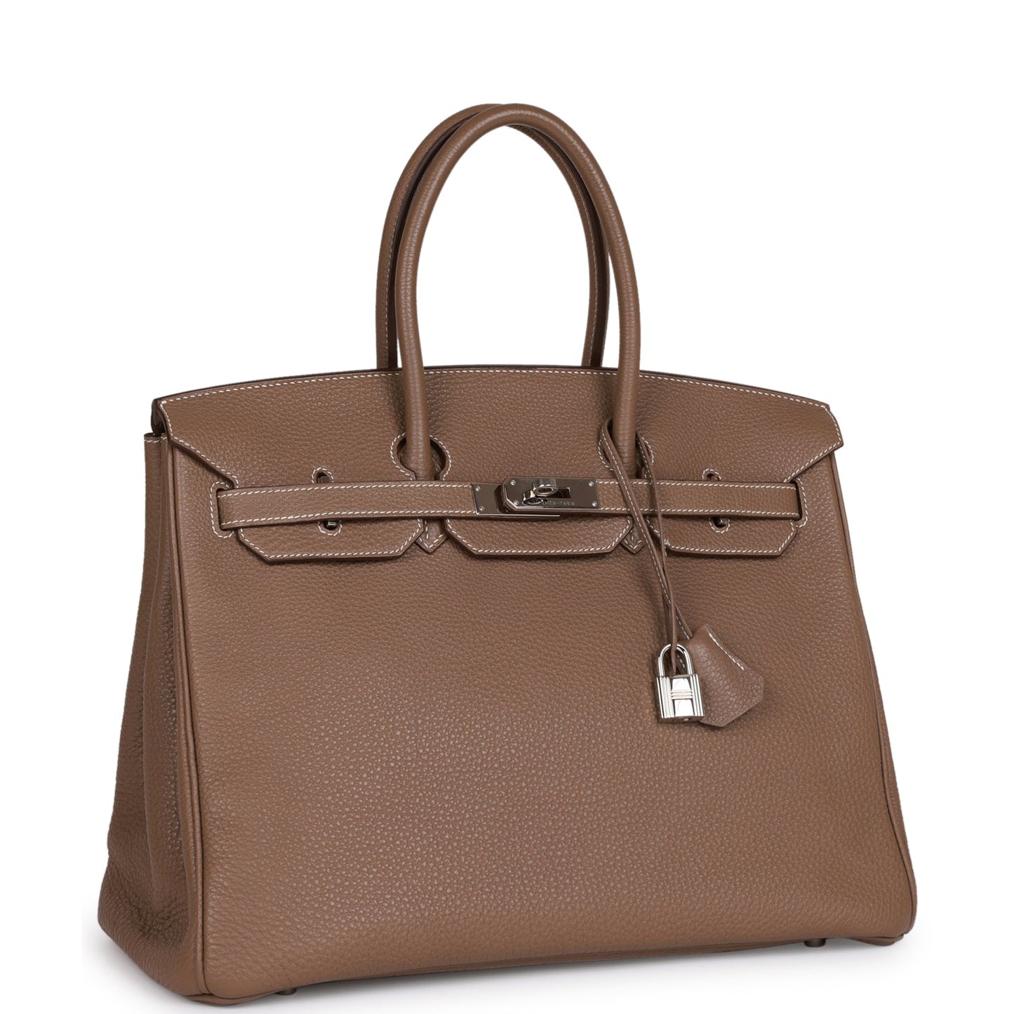 Hermes Birkin Etoupe Togo Palladium Hardware Handbag Travel Bag