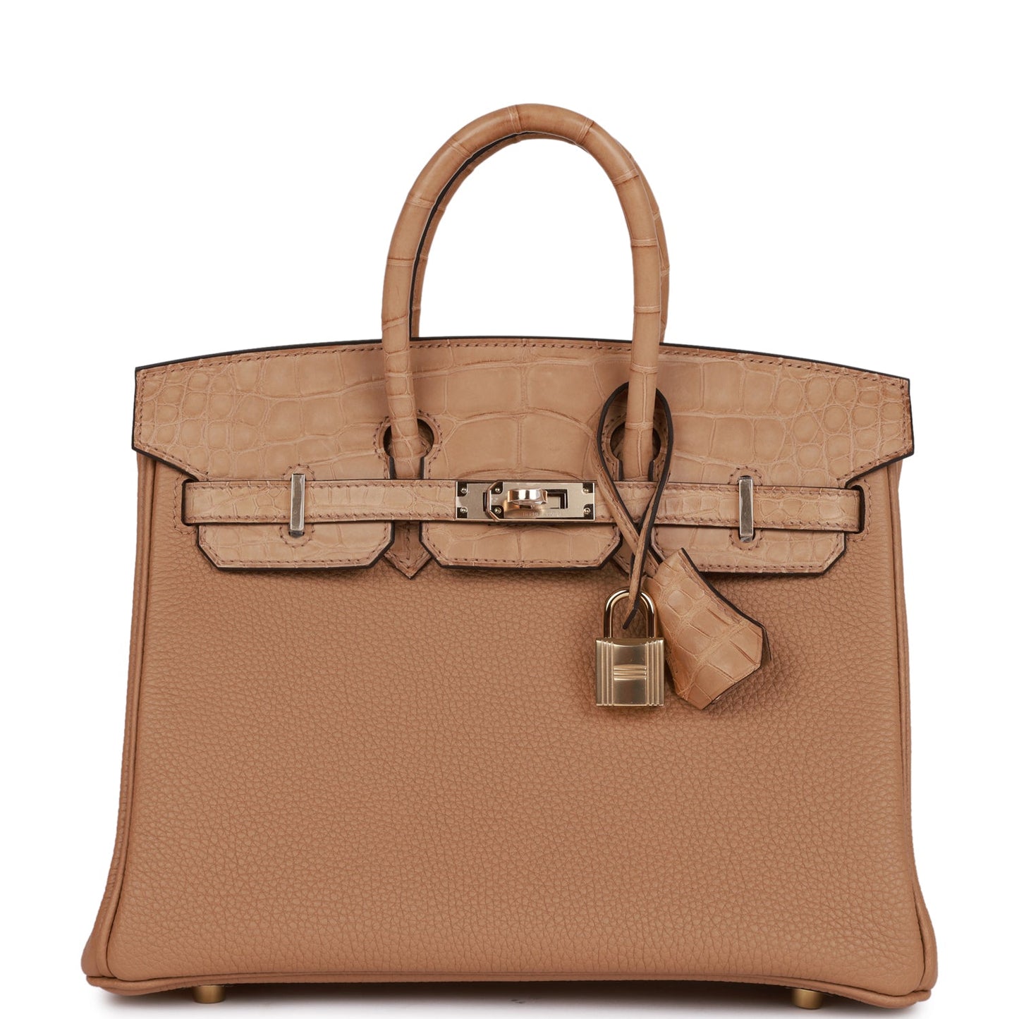 Hermes Birkin Chai Matte Alligator And Togo Touch Travel Bag Permabrass Hardware