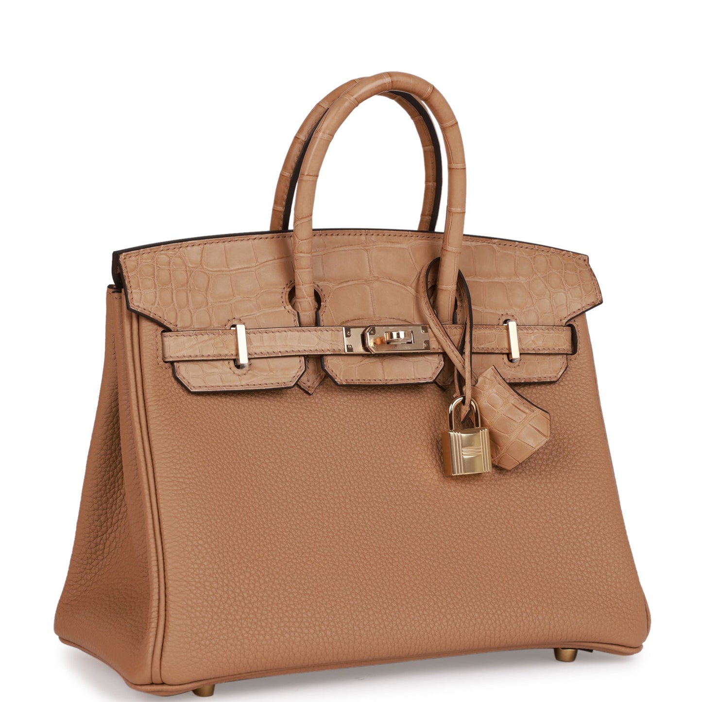 Hermes Birkin Chai Matte Alligator And Togo Touch Travel Bag Hardware 1