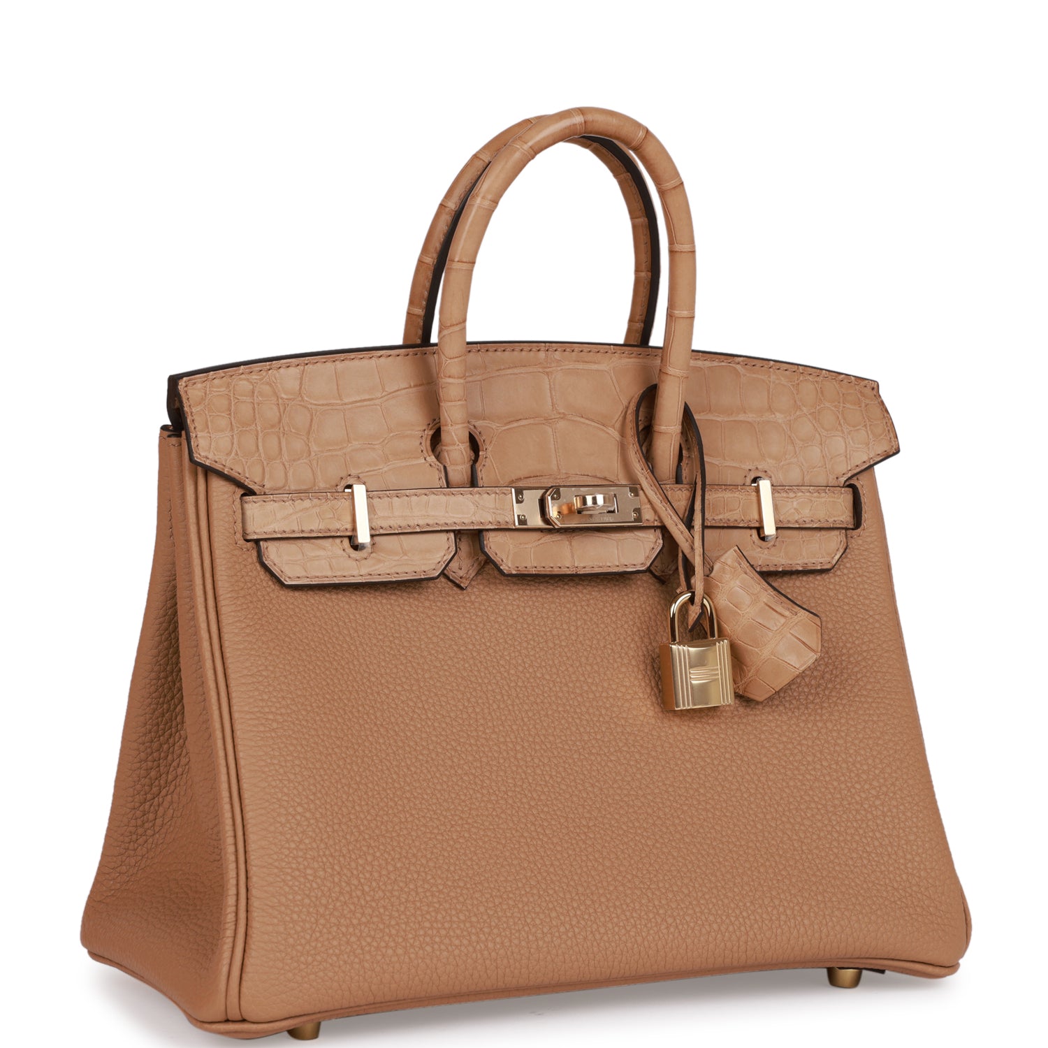 Hermes Birkin Chai Matte Alligator And Togo Touch Travel Bag Hardware 1