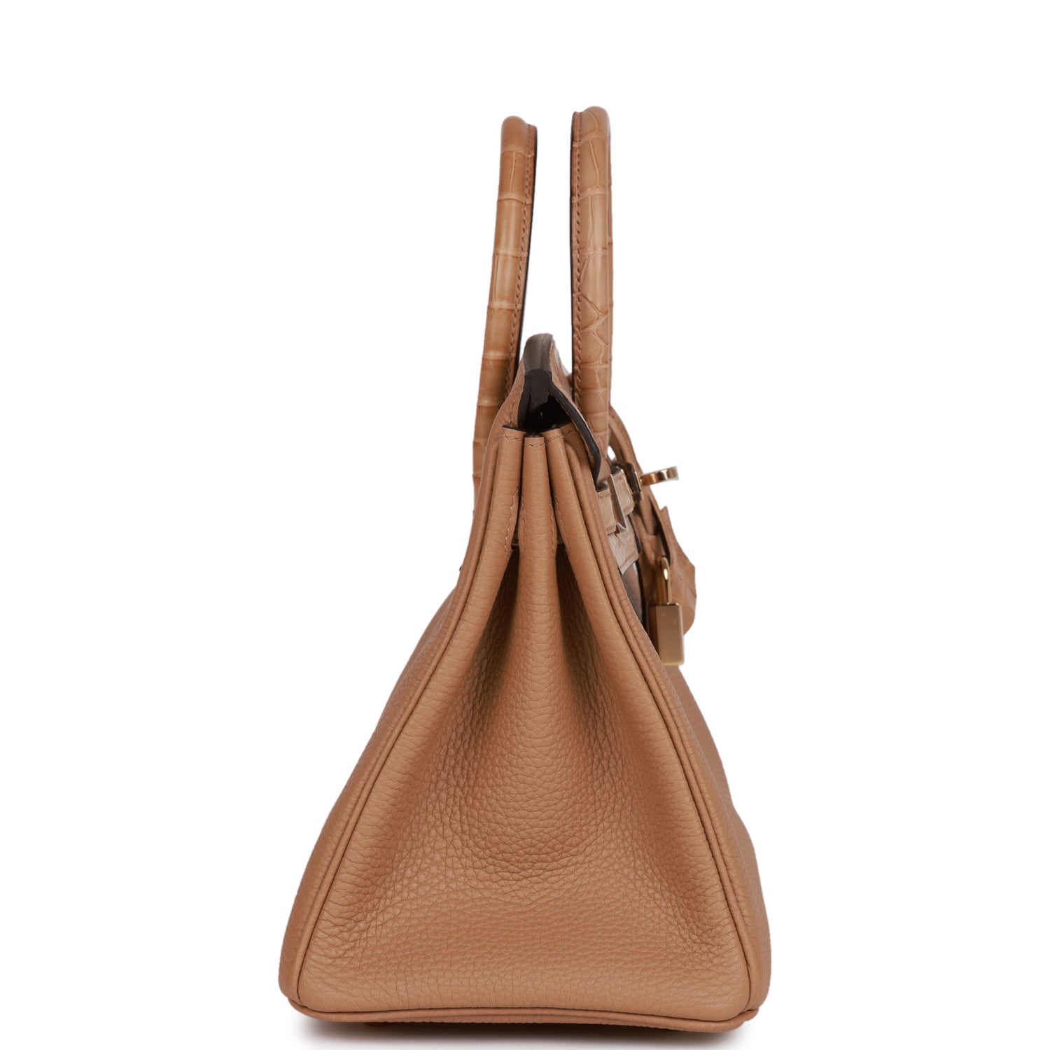 Hermes Birkin Chai Matte Alligator And Togo Touch Travel Bag Permabrass Hardware