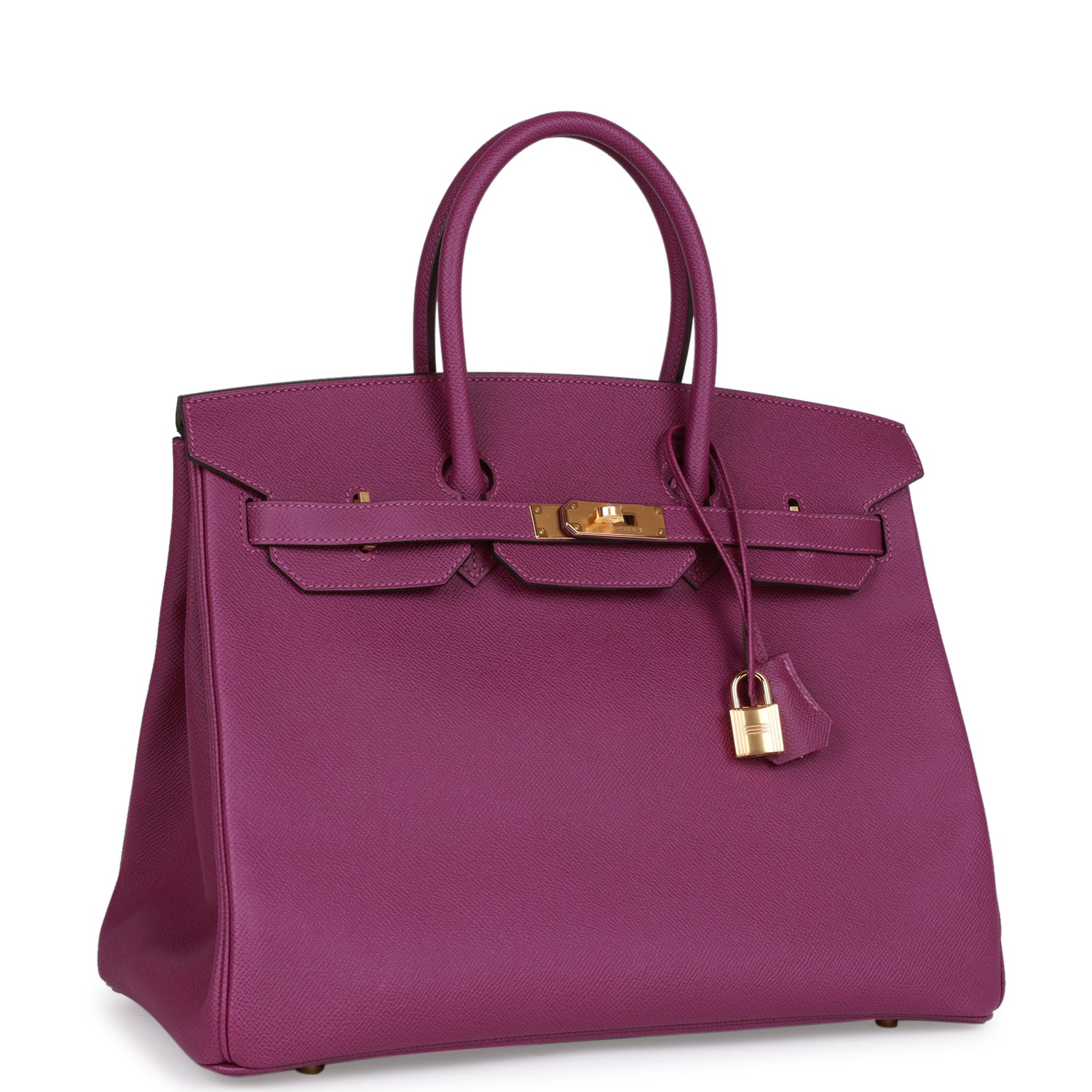 Hermes Birkin Anemone Epsom Hardware Handbag Gold Travel Bag Retourne Gold Hardware