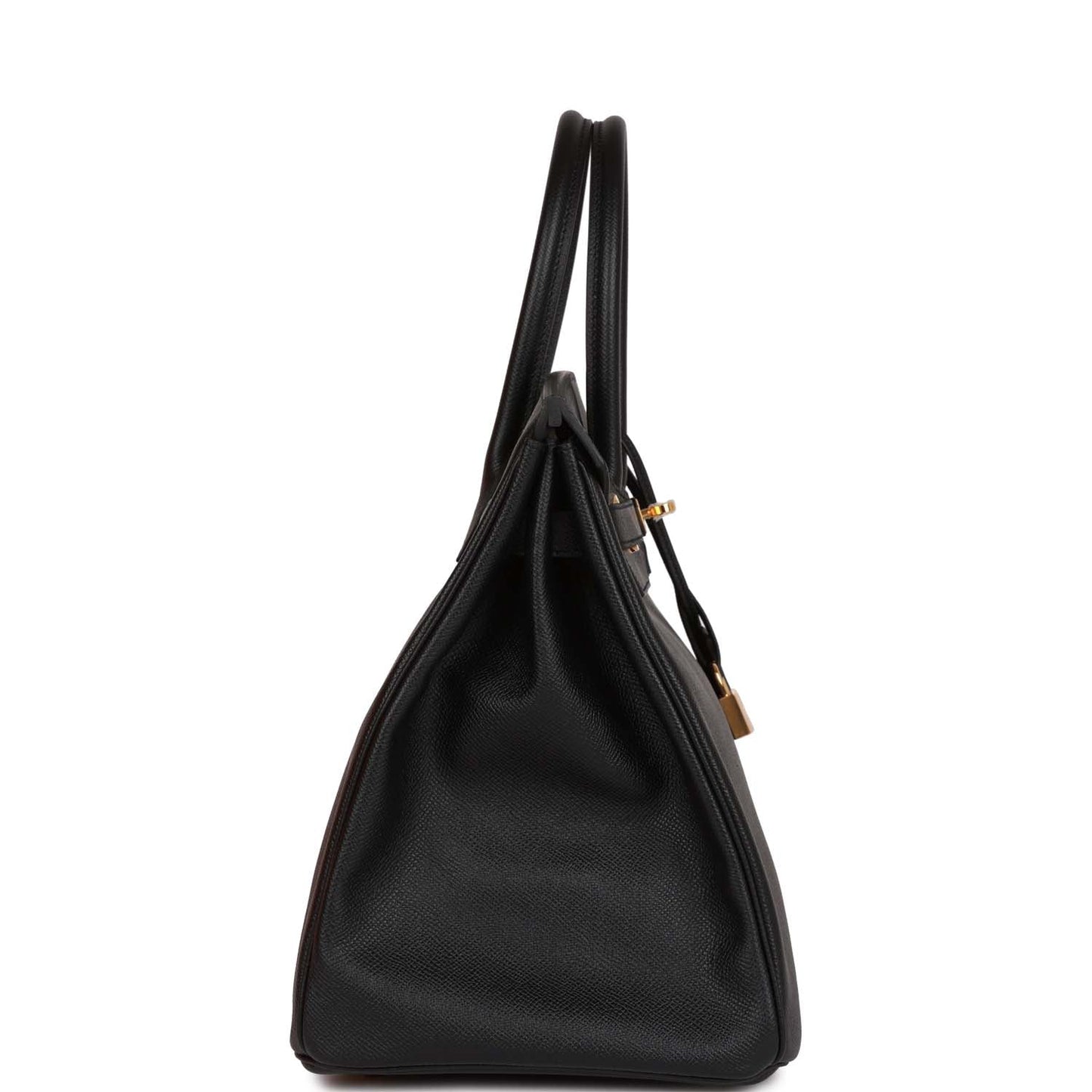 Hermes Birkin Epsom Hardware Handbag Black Gold Travel Bag Gold Hardware