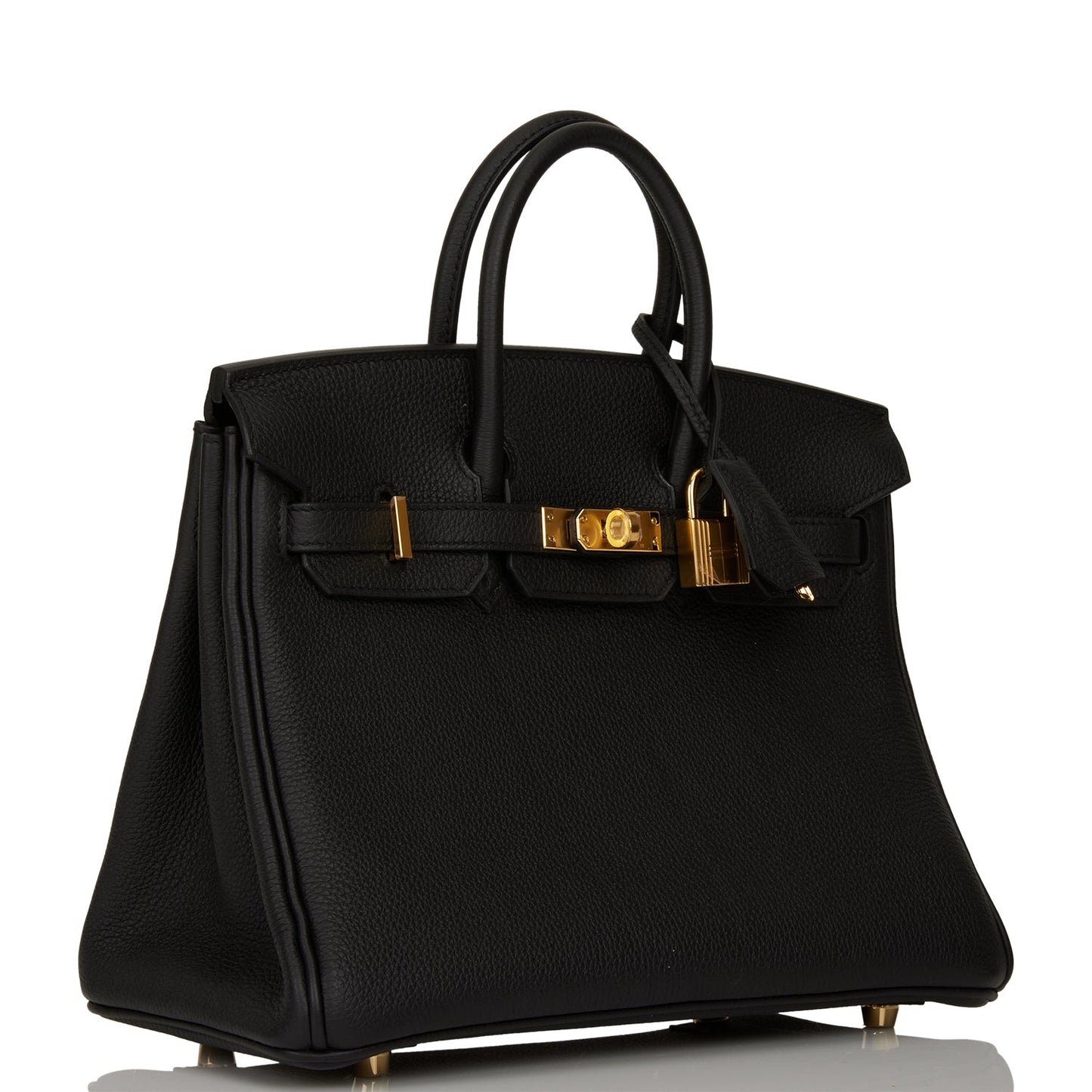 Hermes Birkin Togo Hardware Handbag Black Gold Travel Bag 52