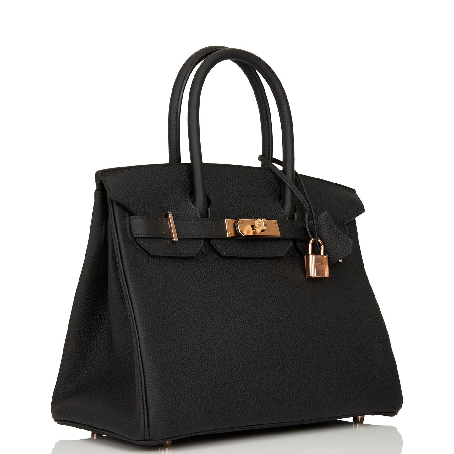 Hermes Birkin Togo Rose Hardware Handbag Black Gold Travel Bag Hardware 3
