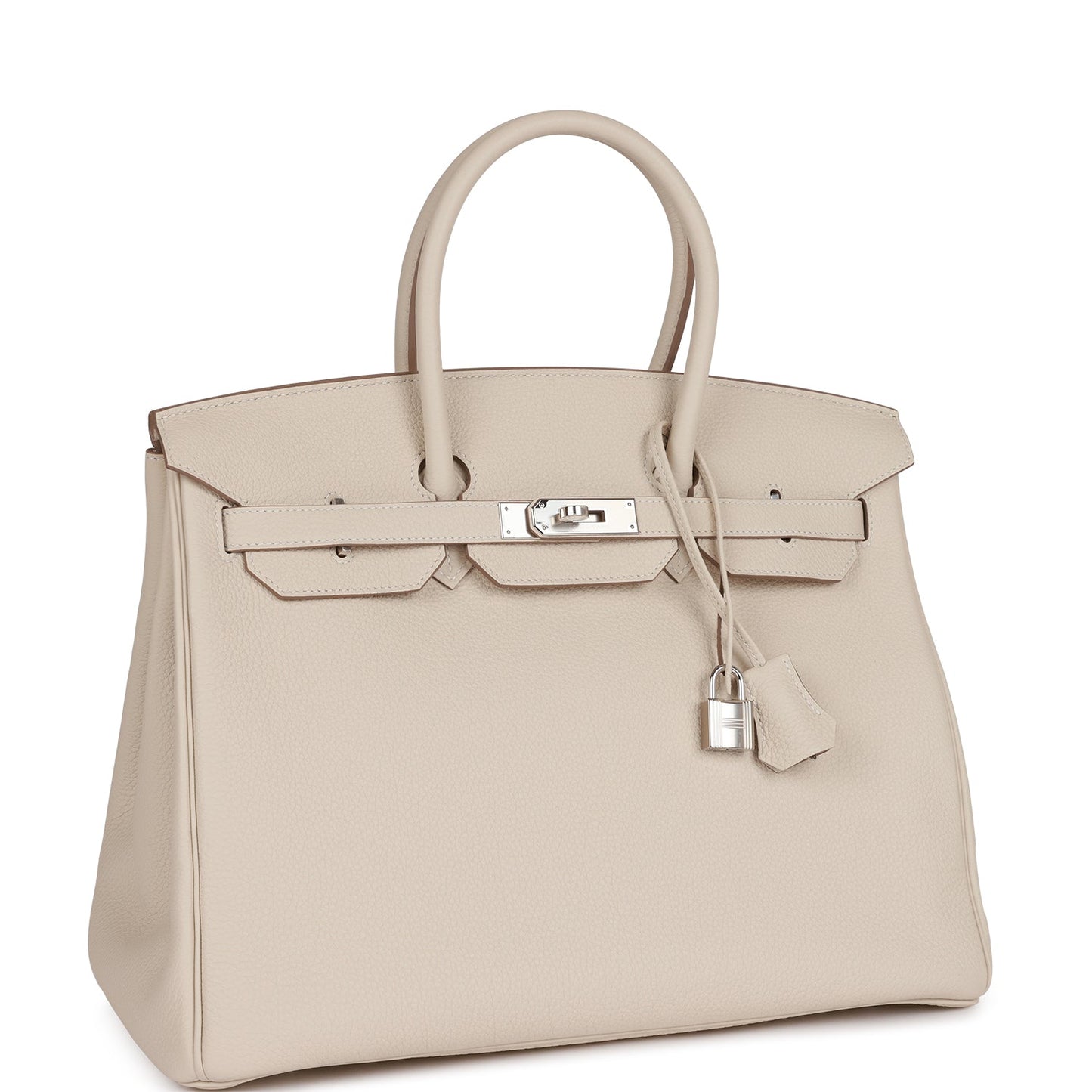 Hermes Birkin Craie Togo Palladium Hardware Handbag Travel Bag Togo Palladium Hardware