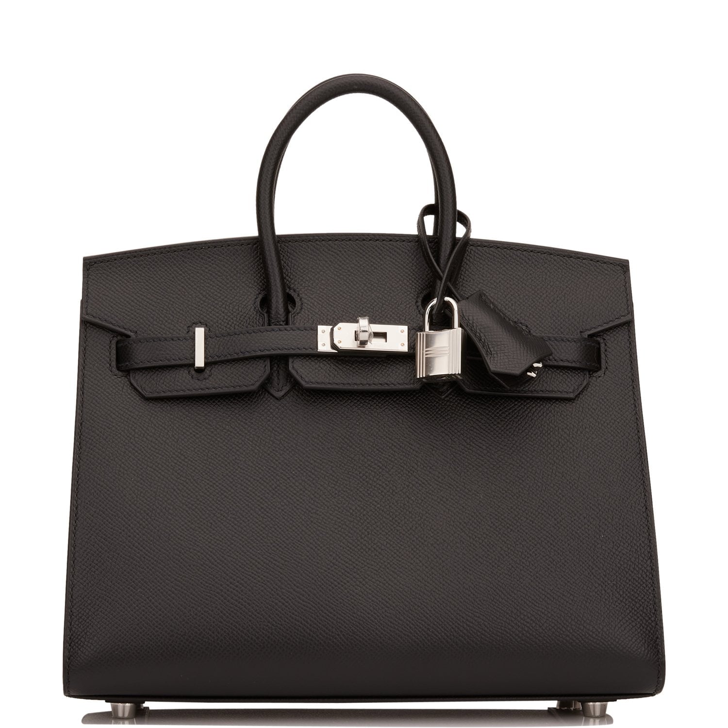 Hermes Birkin Sellier Epsom Palladium Hardware Handbag Black Travel Bag