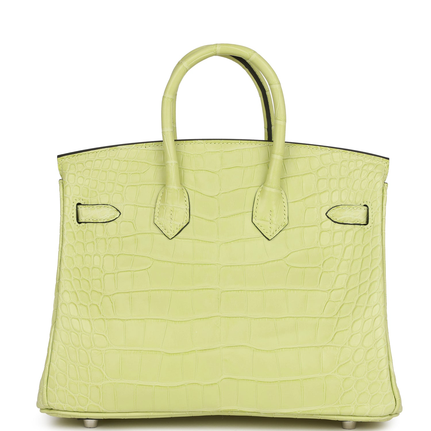 Hermes Birkin Jaune Bourgeon Matte Alligator Palladium Hardware Handbag Travel Bag