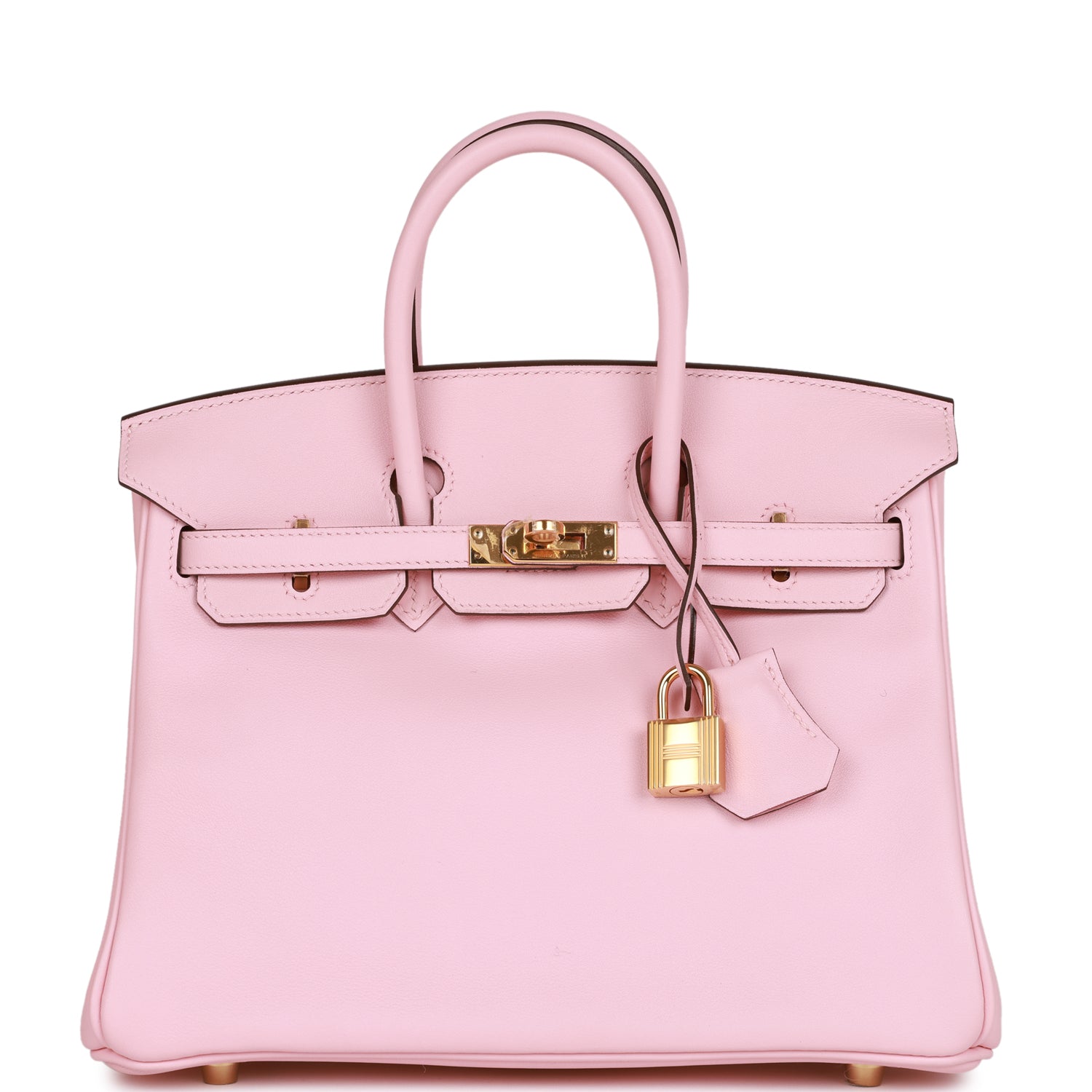 Hermes Birkin Rose Sakura Swift Hardware Handbag Gold Travel Bag
