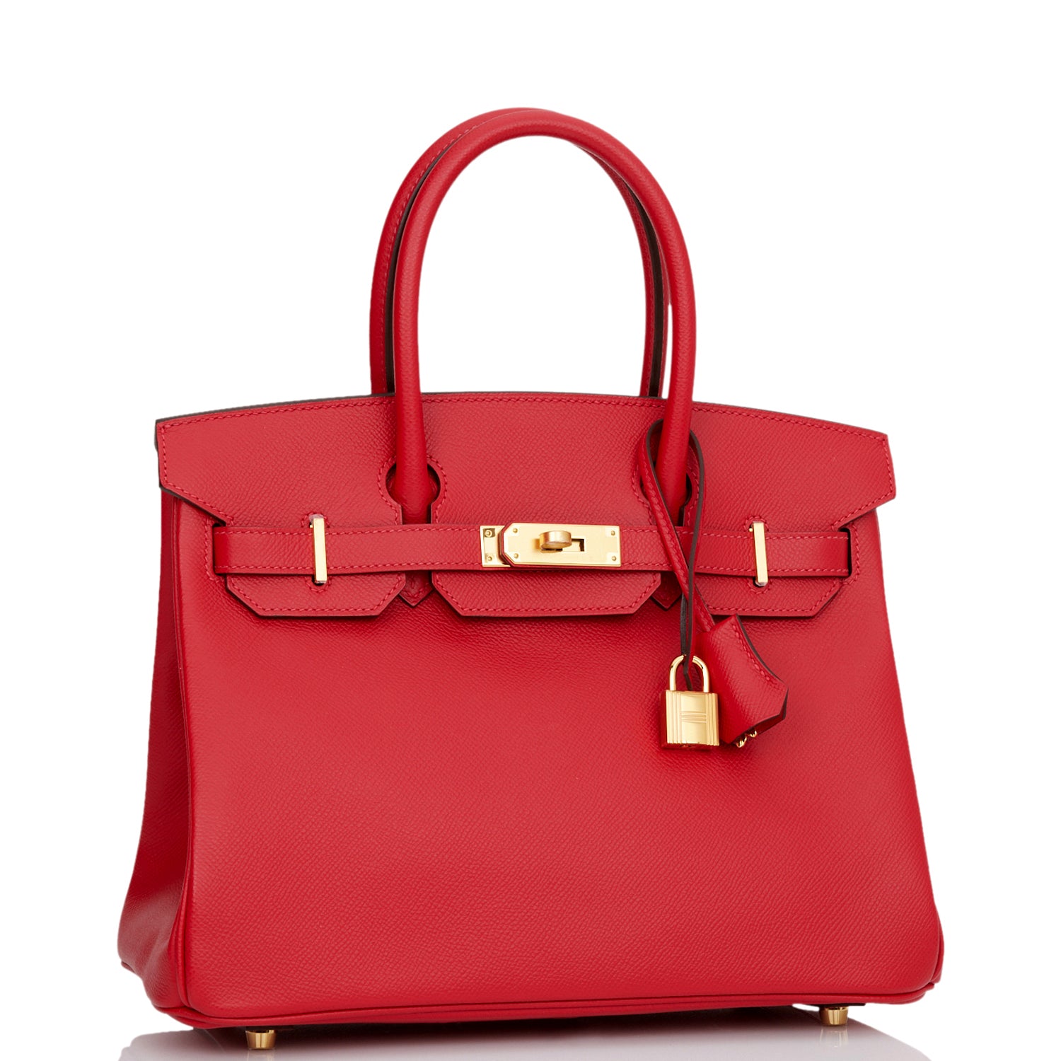 Hermes Birkin Rouge Cas Ue Epsom Hardware Handbag Gold Travel Bag 6