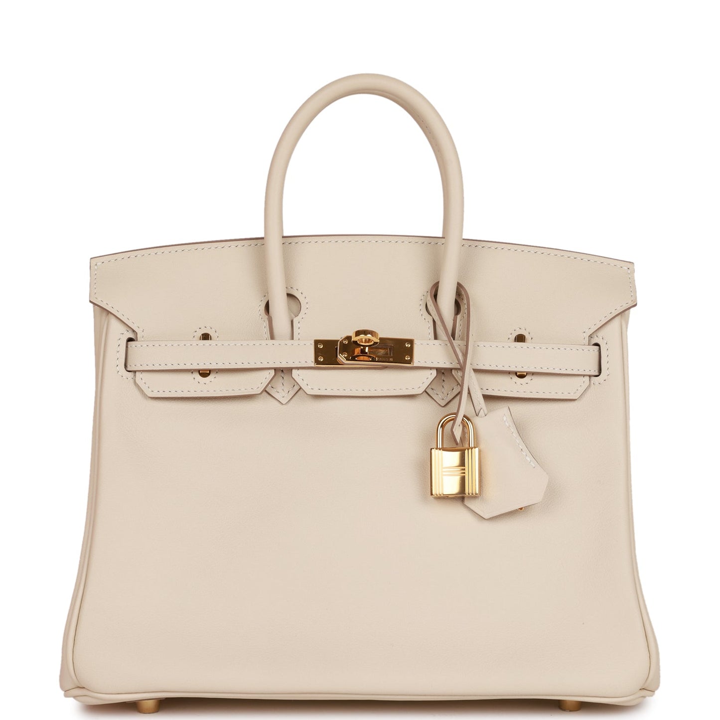 Hermes Birkin Craie Swift Hardware Handbag Gold Travel Bag