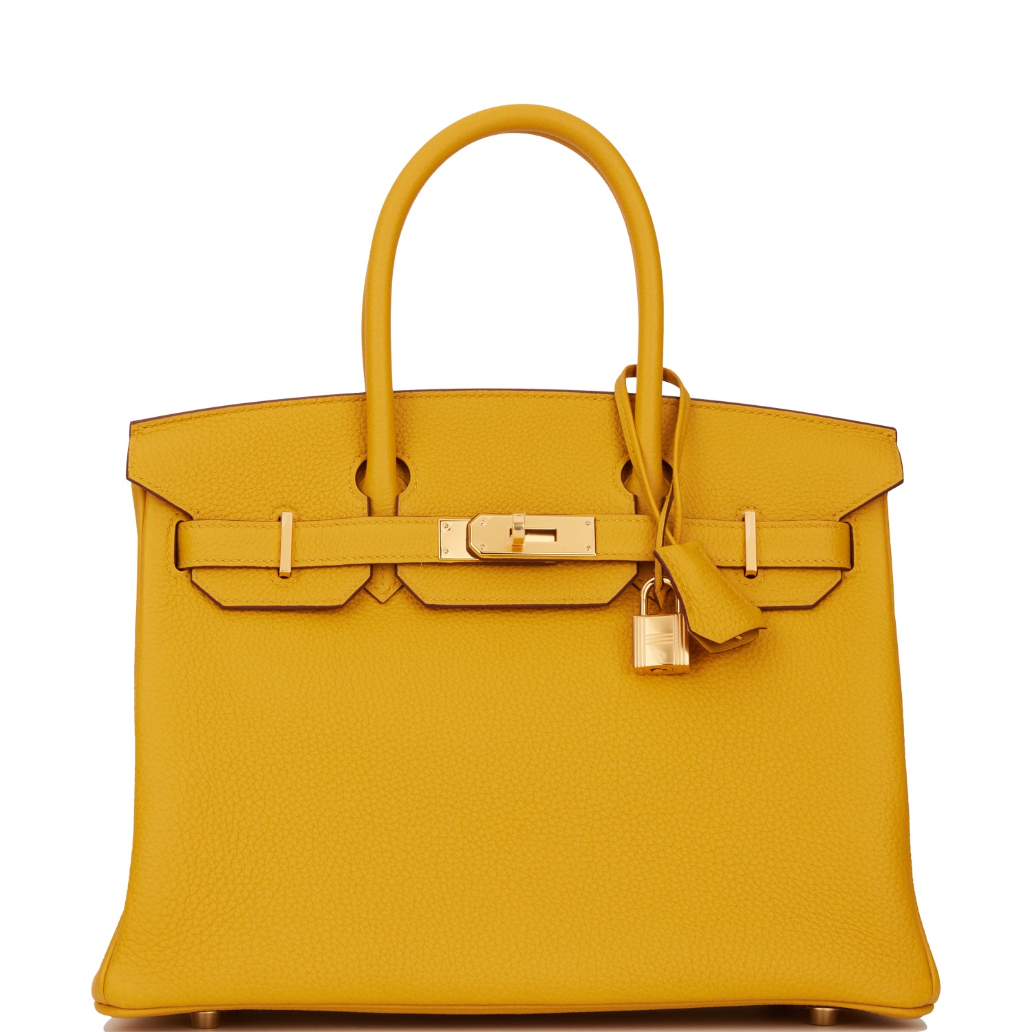 Hermes Birkin Jaune Ambre Togo Hardware Handbag Gold Travel Bag Gold Hardware