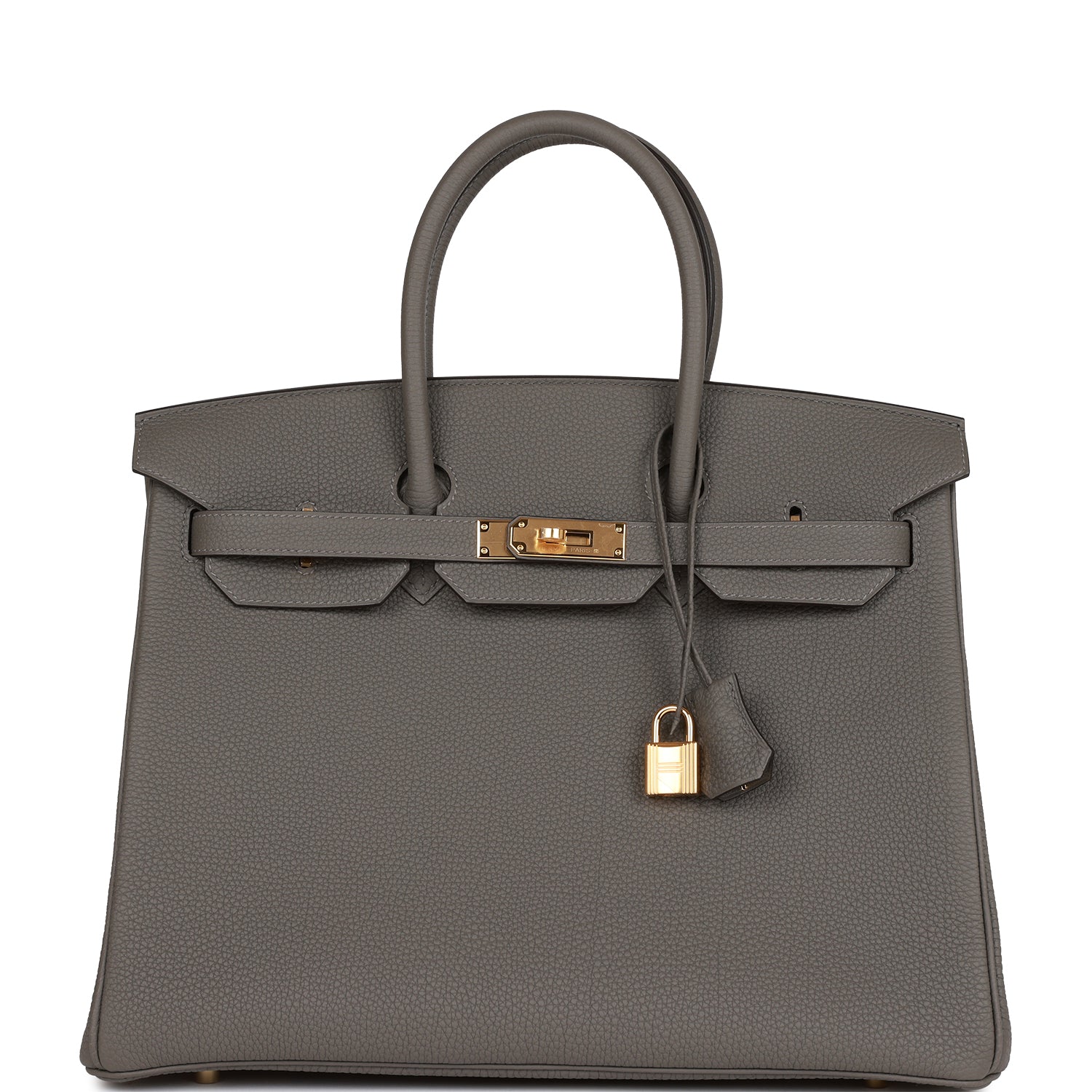 Hermes Birkin Gris Meyer Togo Hardware Handbag Gold Travel Bag Gold Hardware 1