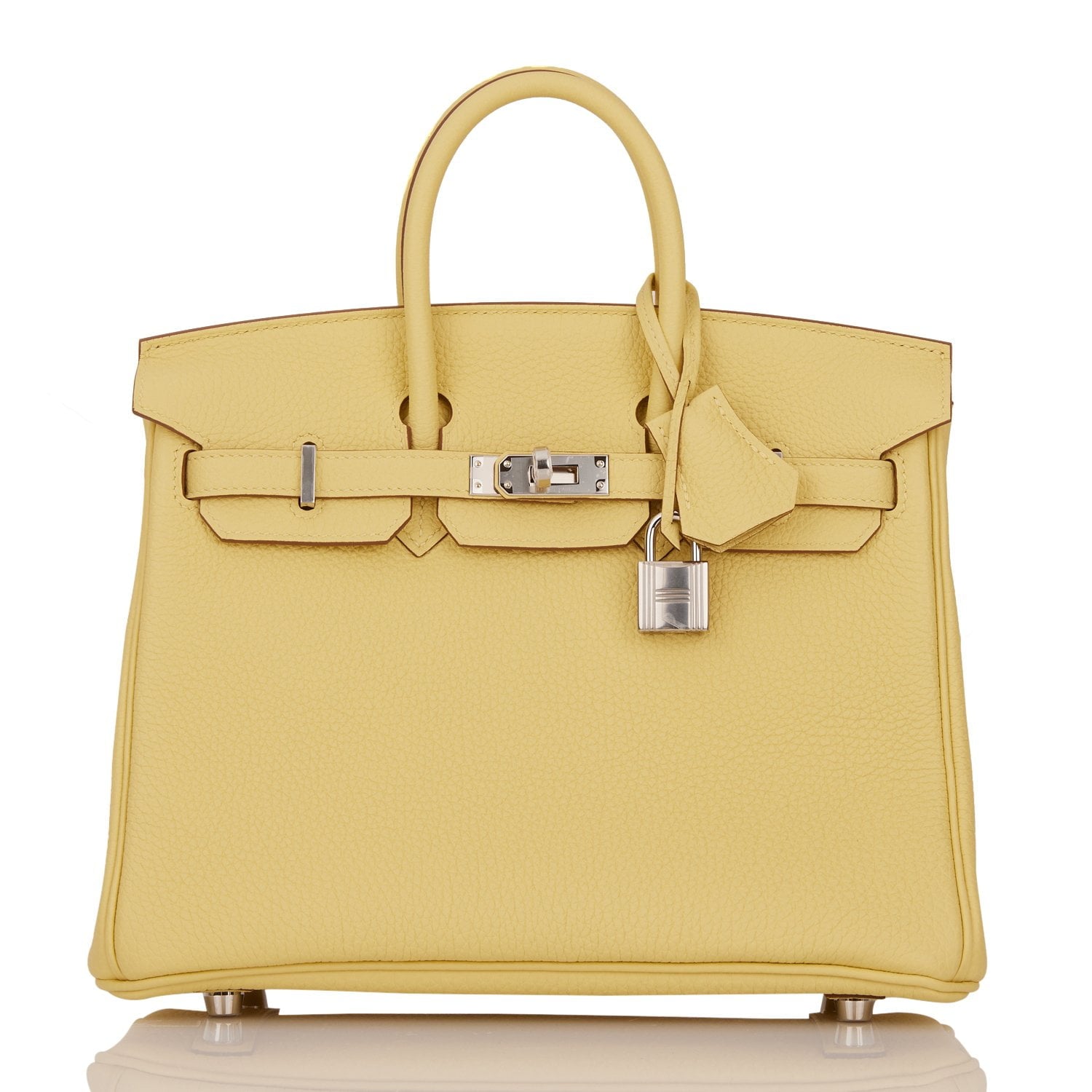 Hermes Birkin Jaune Poussin Togo Palladium Hardware Handbag Travel Bag
