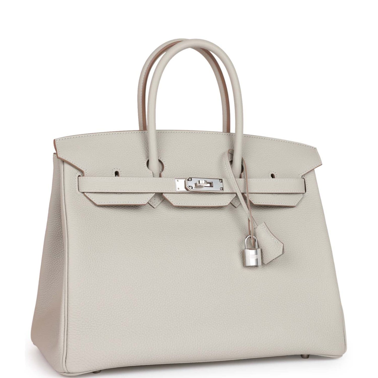 Hermes Birkin Gris Perle Togo Palladium Hardware Handbag Travel Bag