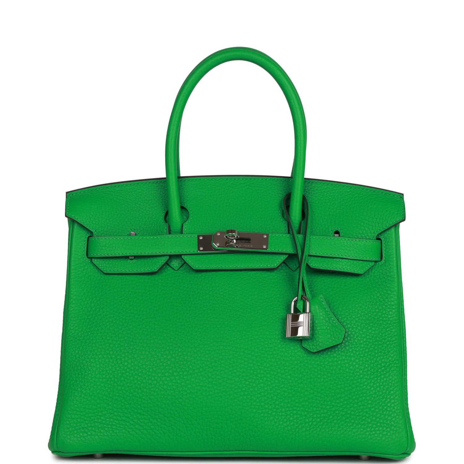 Hermes Birkin Bambou Clemence Palladium Hardware Handbag Travel Bag