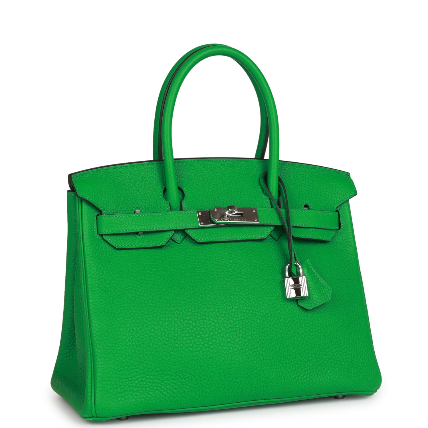 Hermes Birkin Bambou Clemence Palladium Hardware Handbag Travel Bag