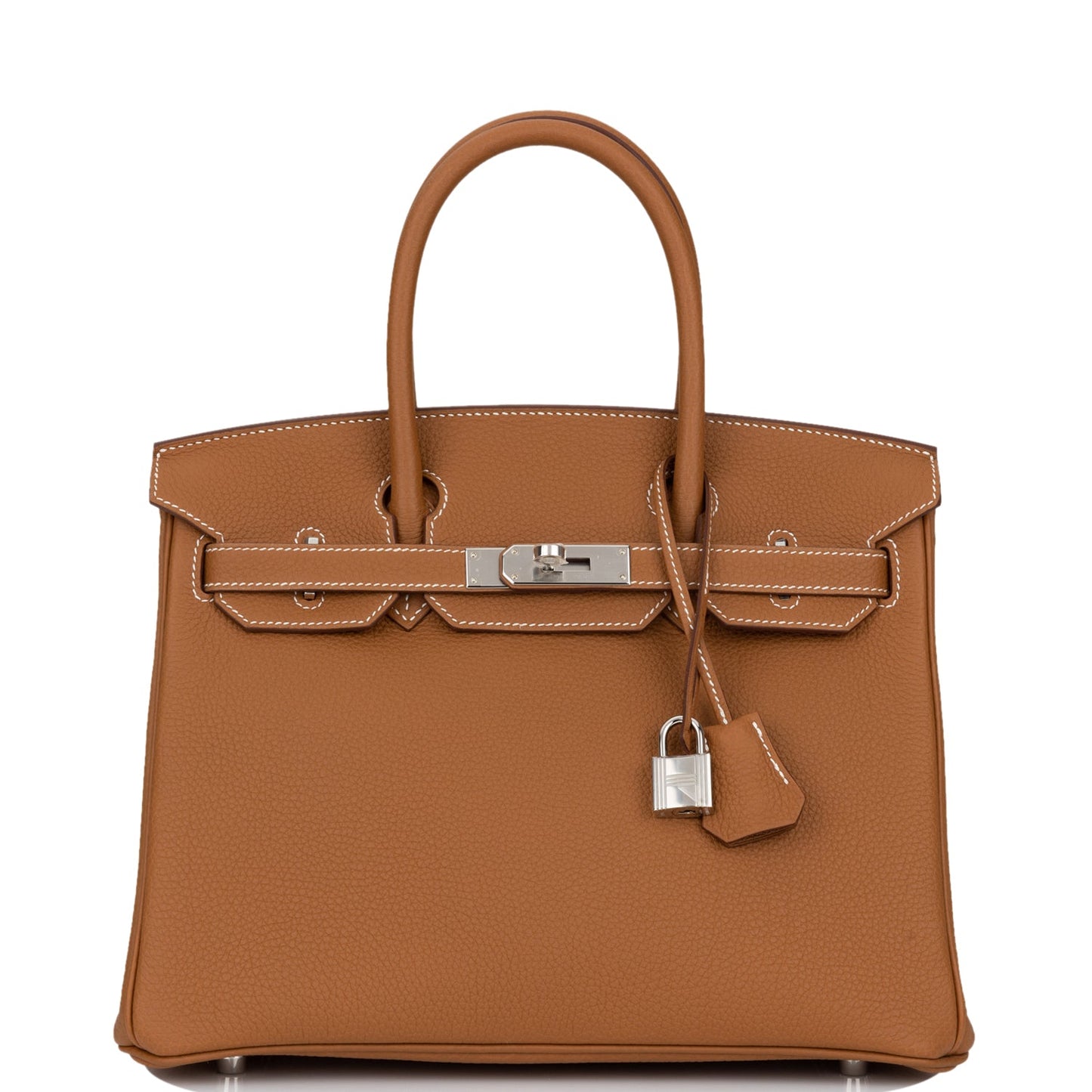 Hermes Birkin Togo Palladium Hardware Handbag Gold Travel Bag 4