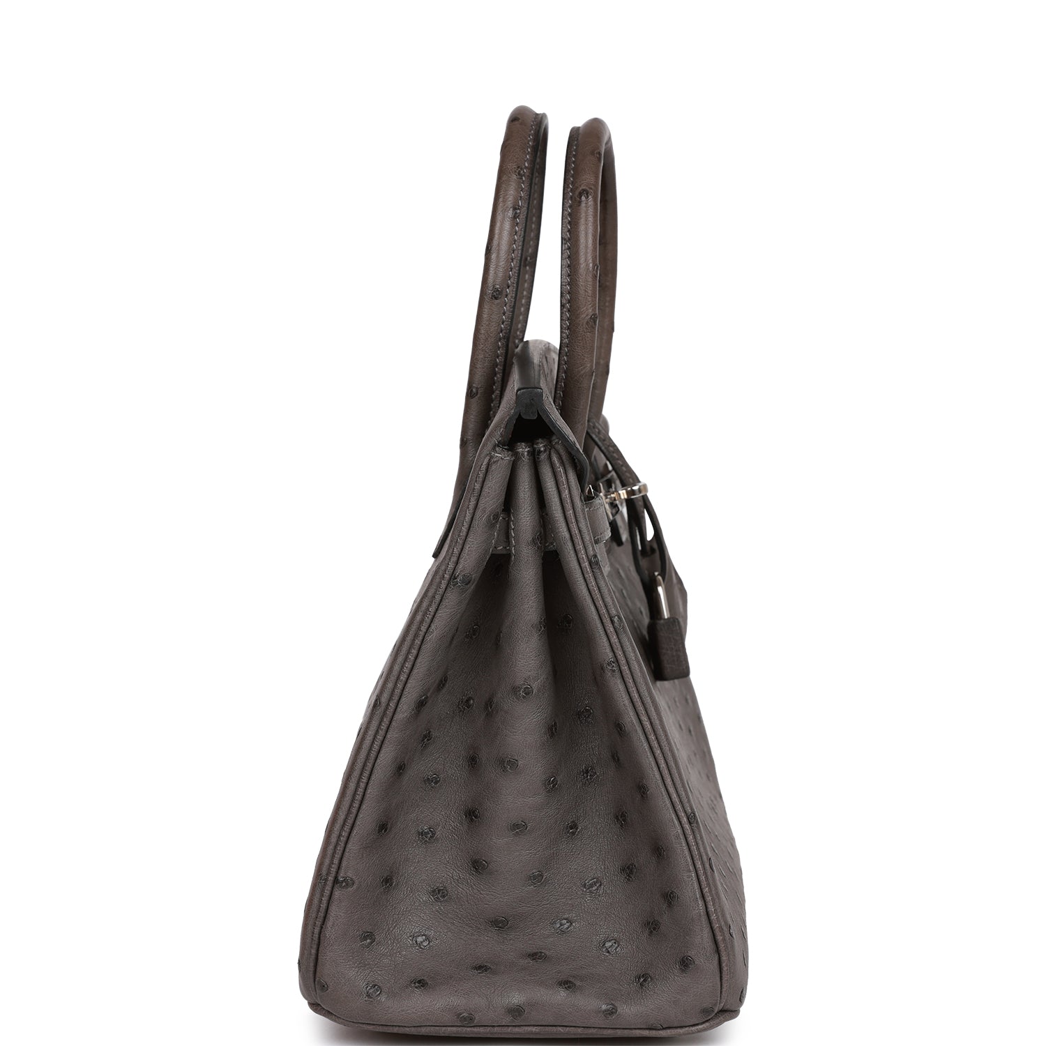 Hermes Birkin Graphite Ostrich Palladium Hardware Handbag Travel Bag