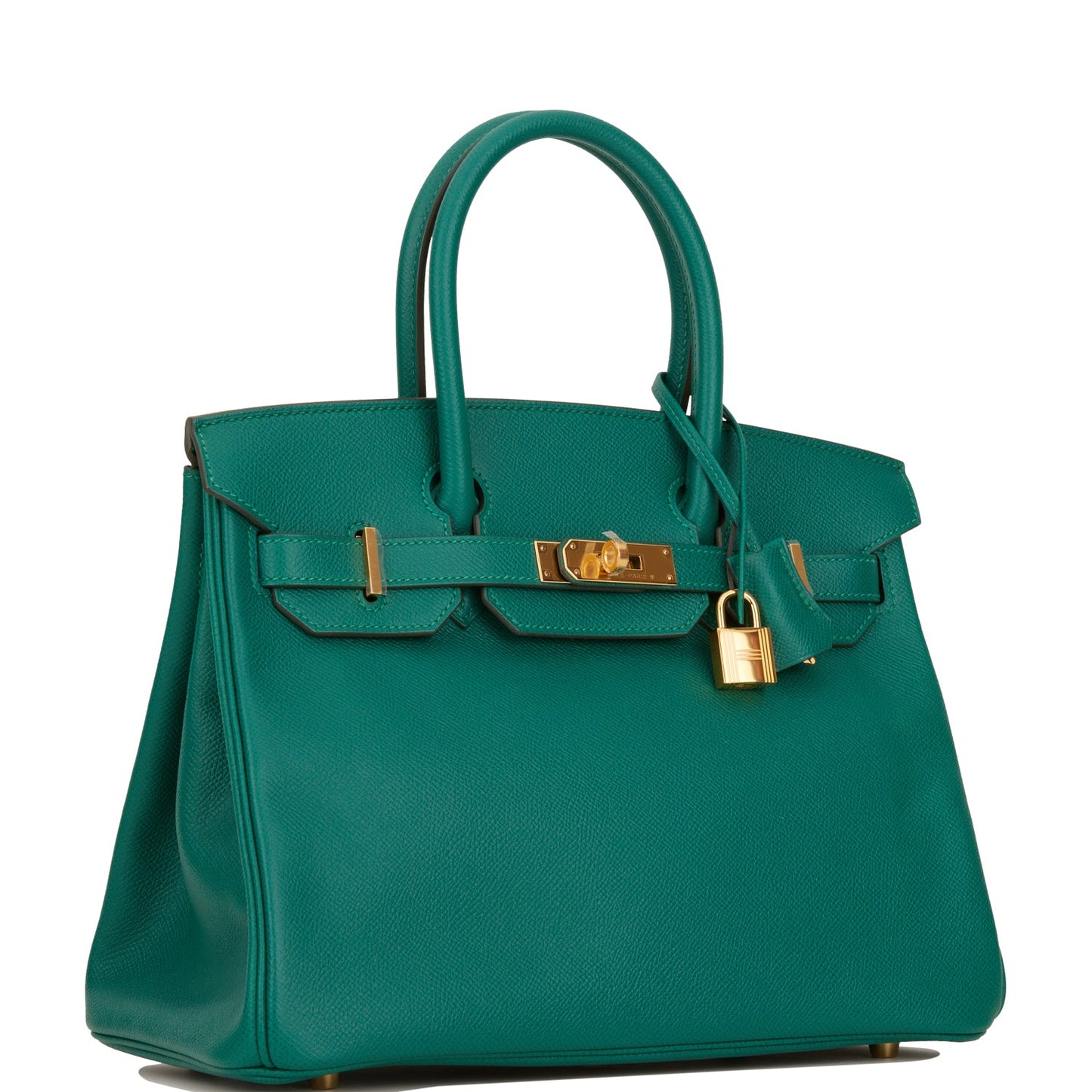 Hermes Birkin Malachite Epsom Hardware Handbag Gold Travel Bag Gold Hardware