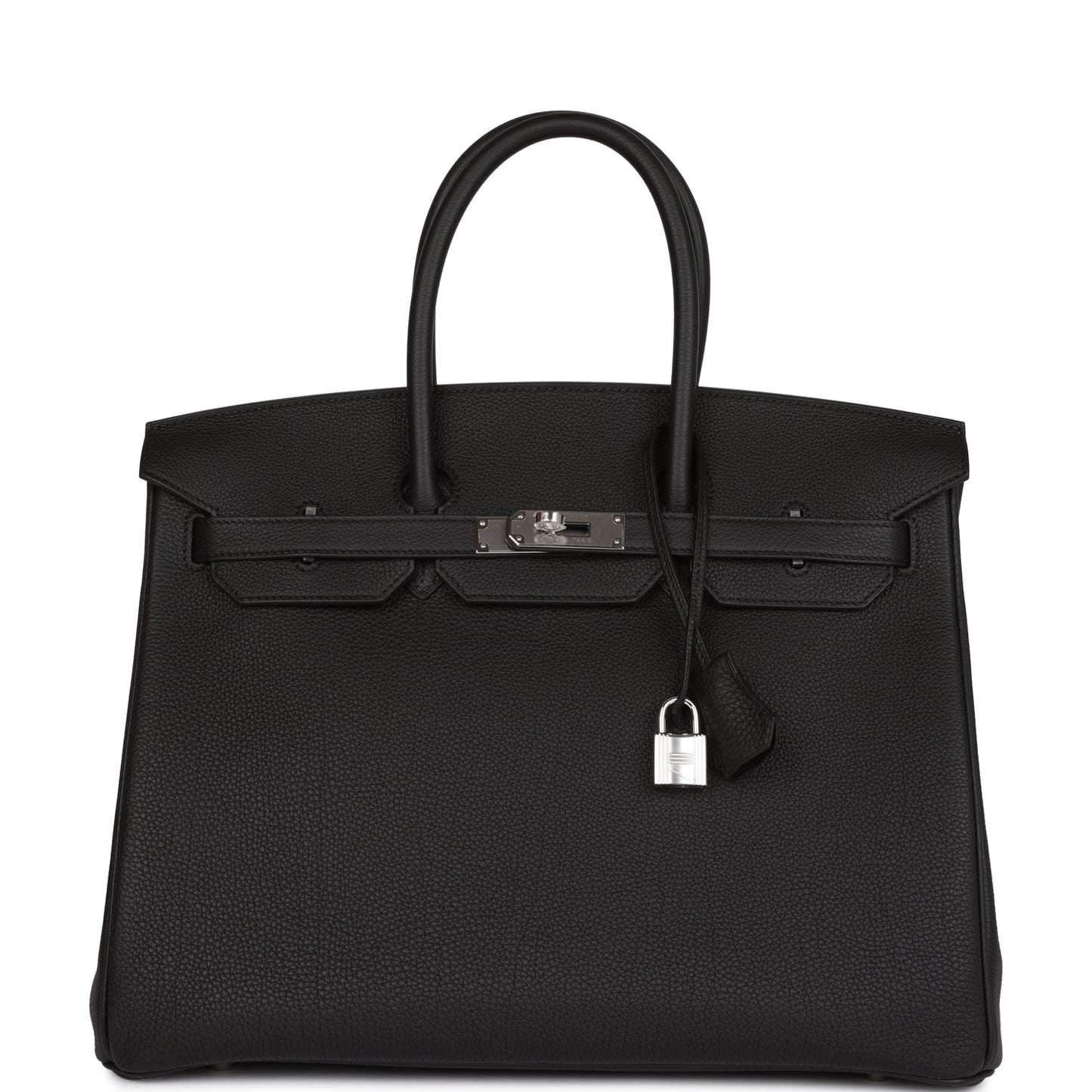 Hermes Birkin Togo Palladium Hardware Handbag Black Travel Bag Hardware 12