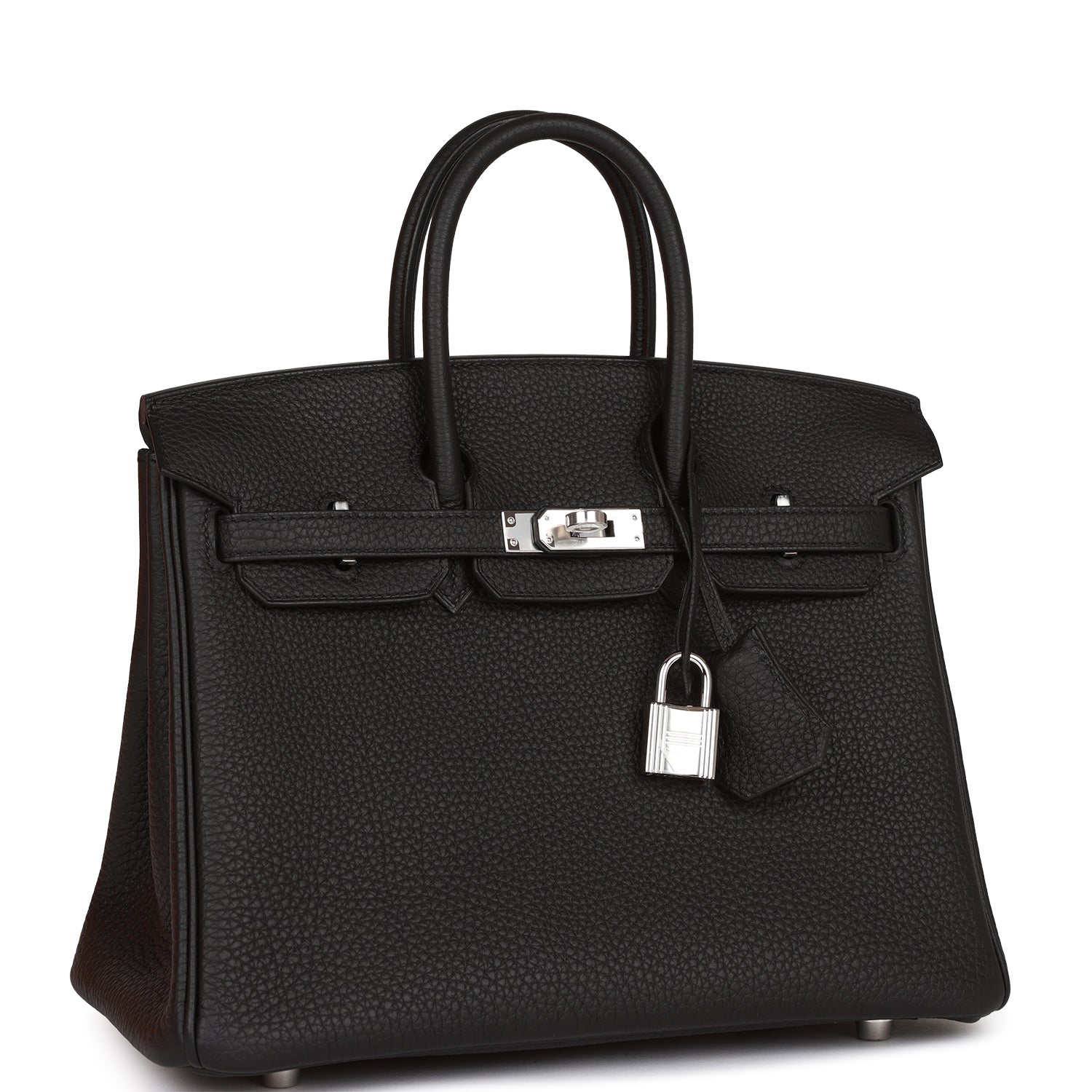 Hermes Birkin Togo Palladium Hardware Handbag Black Travel Bag 34
